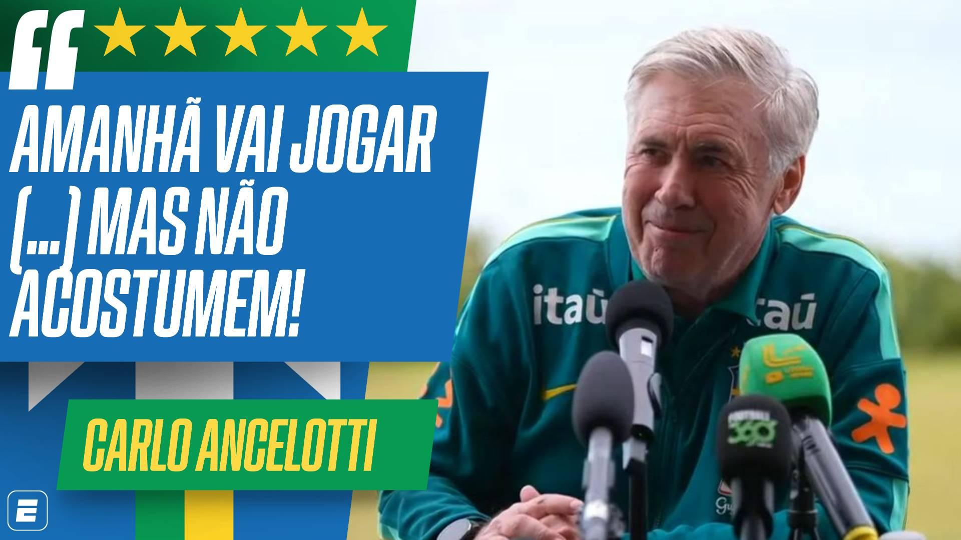 Ancelotti revela a escalação da Seleção Brasileira contra a Austrália no jogo desta sexta-feira; VEJA