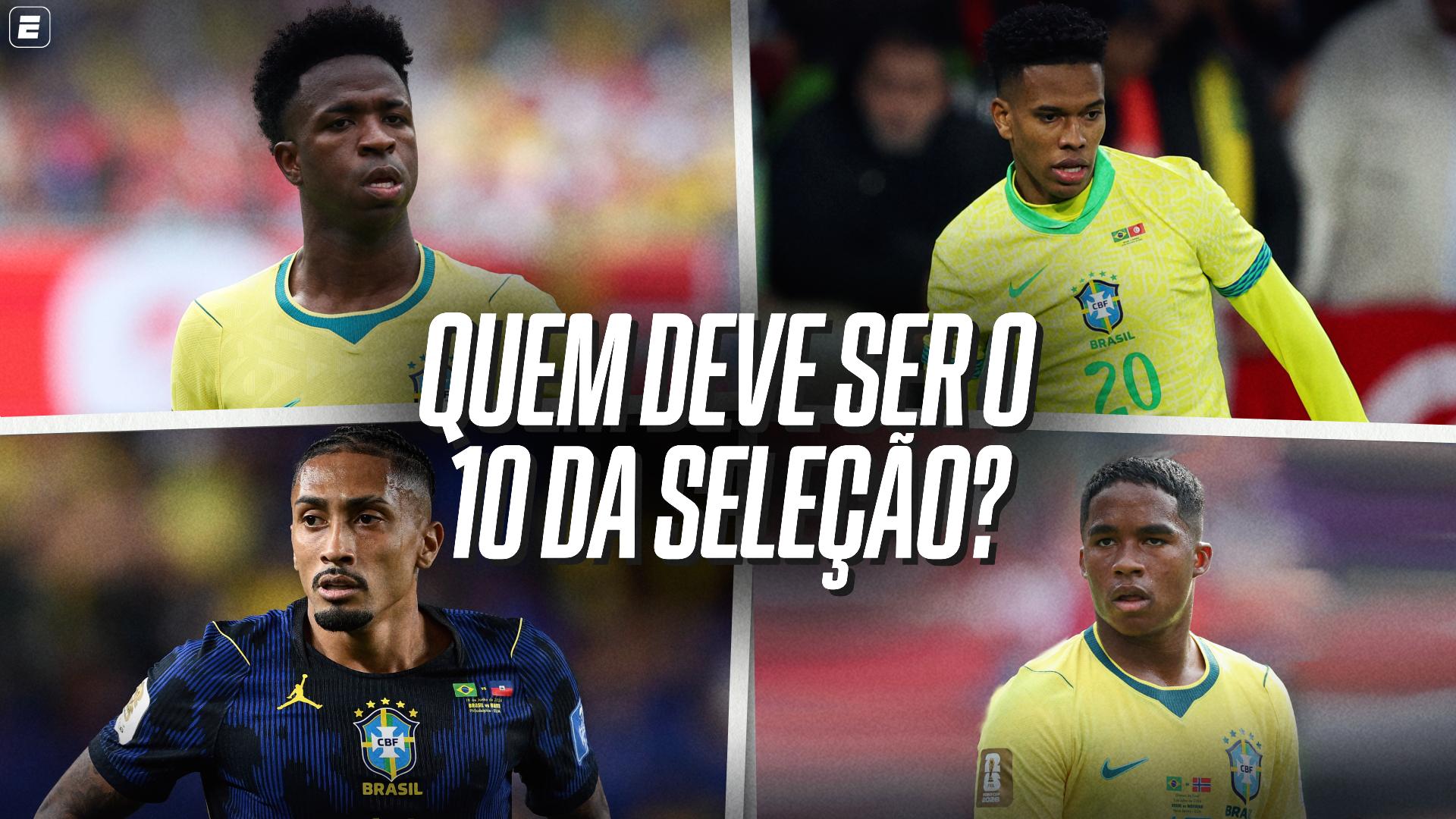 Estêvão? Vini Jr? Raphinha? Endrick? Quem deve ser o camisa 10 da Seleção Brasileira? VEJA opinião dos comentaristas da ESPN