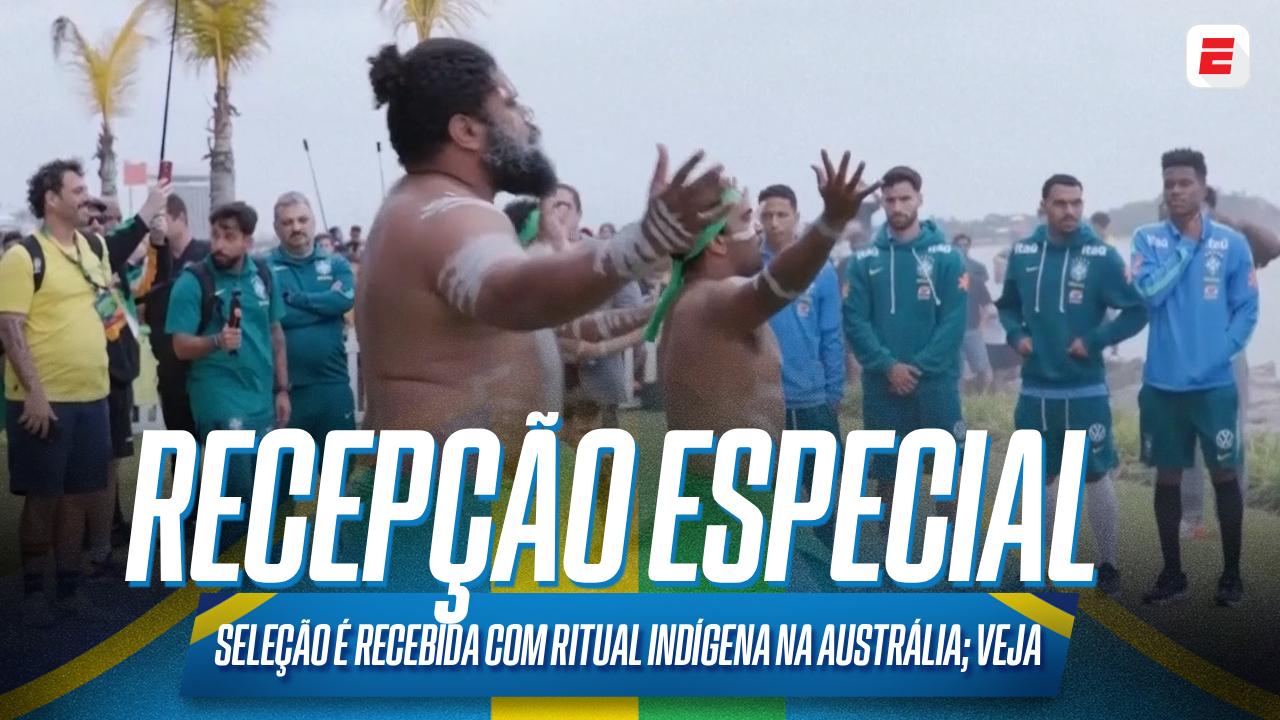 Seleção Brasileira é recebida na Austrália com ritual indígena tradicional; VEJA como foi