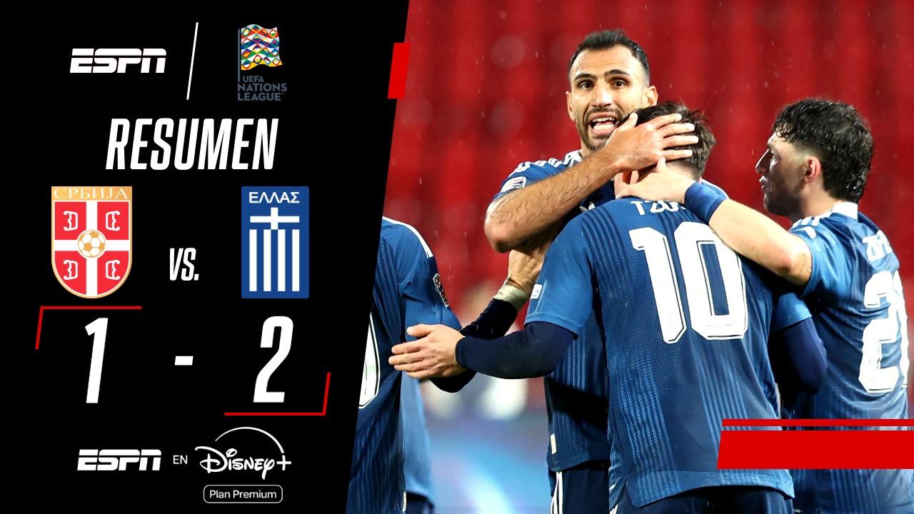 ¡Agónico triunfo de Grecia contra Serbia 2 a 1 en la Liga de Naciones!