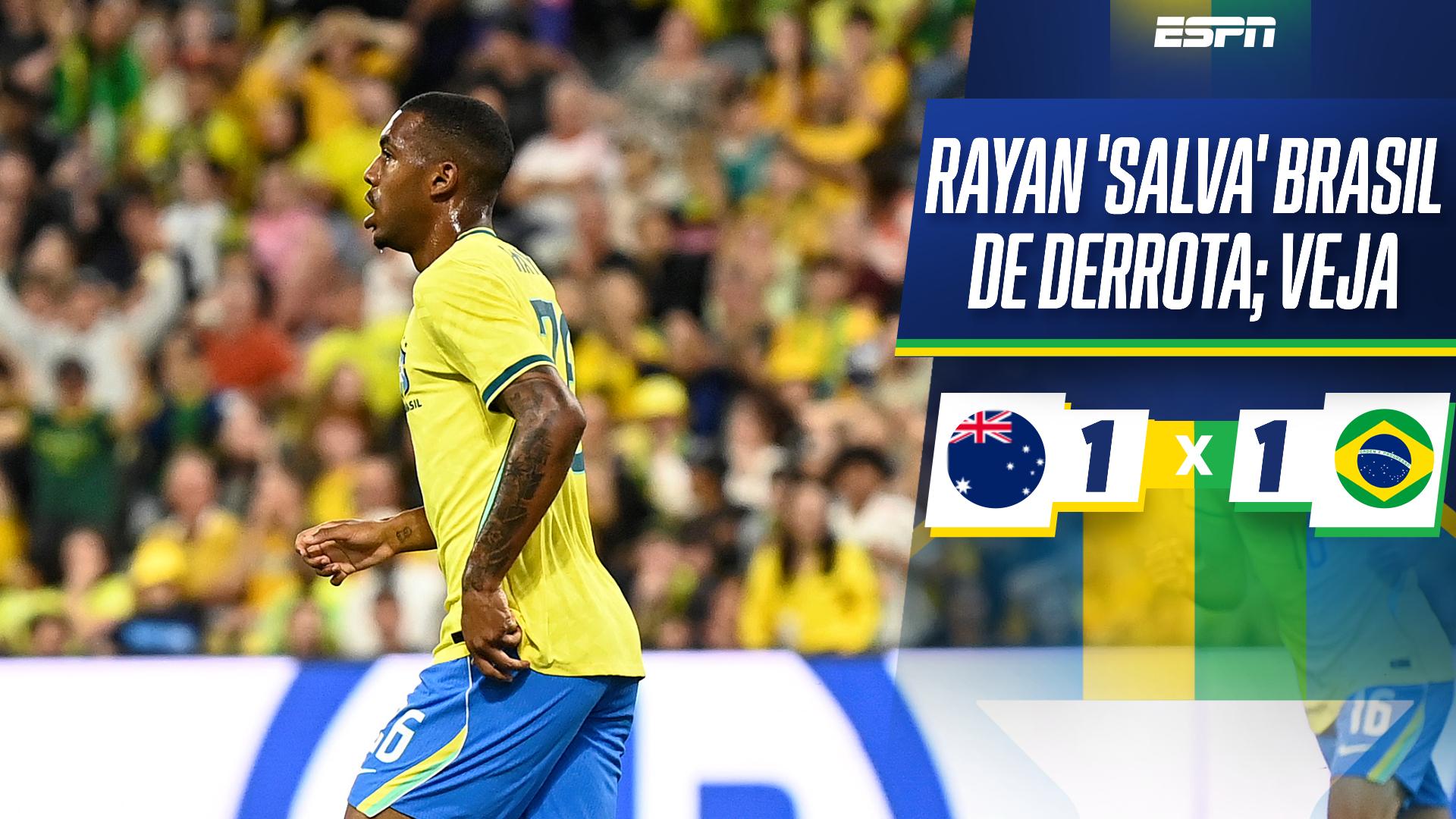 Rayan marca no último lance e 'salva' Brasil de derrota para a Austrália em 1º jogo pós-Copa; VEJA como foi