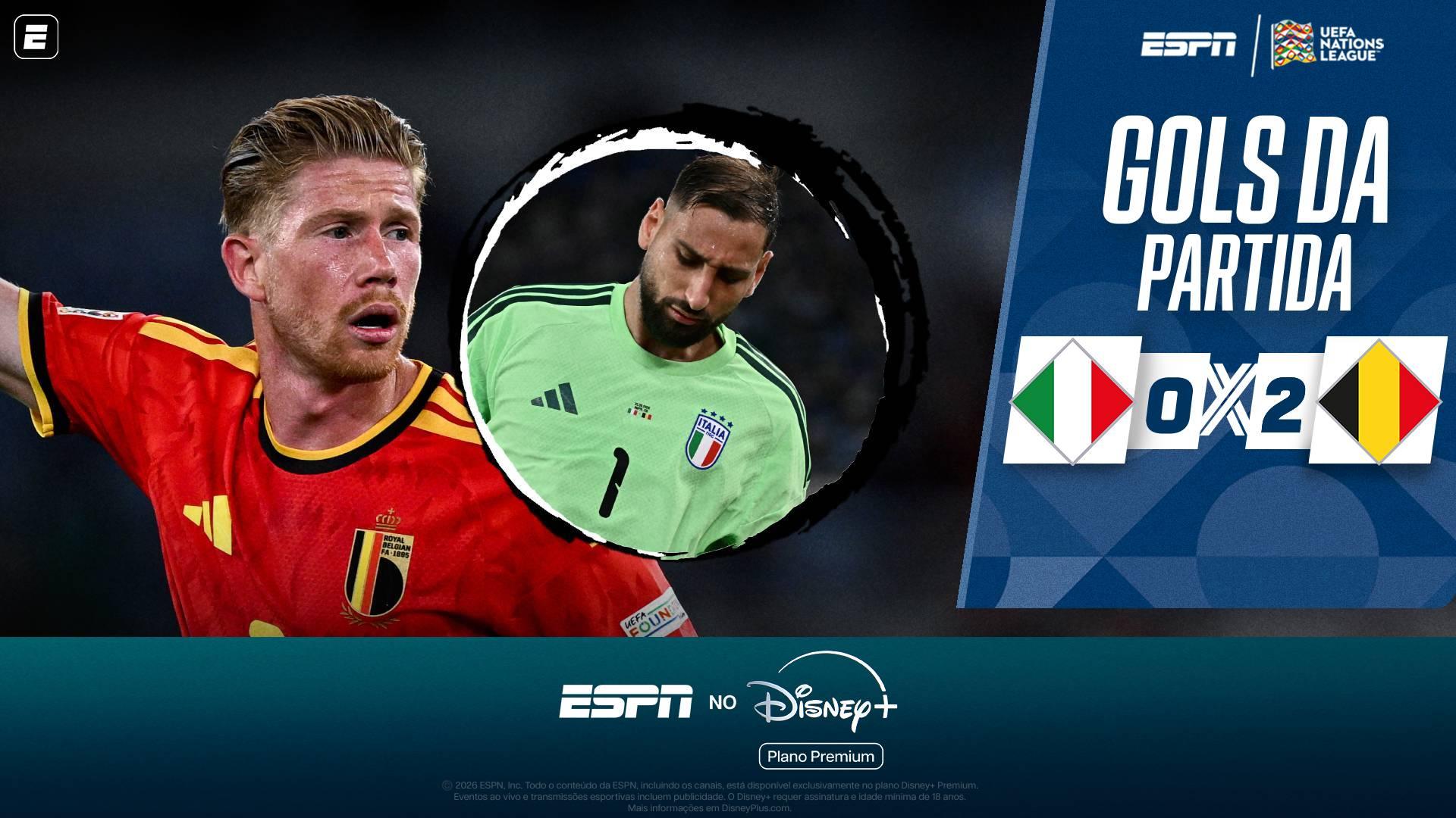 Com assistência de De Bruyne, Bélgica domina e vence a Itália em estreia na Nations League; veja como foi