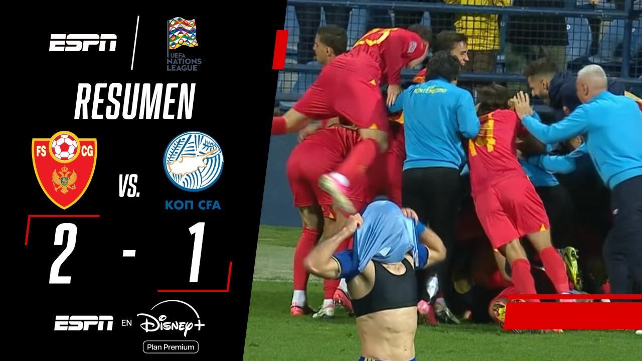 ¡Épica remontada de Montenegro contra Chipre en la Liga de Naciones!