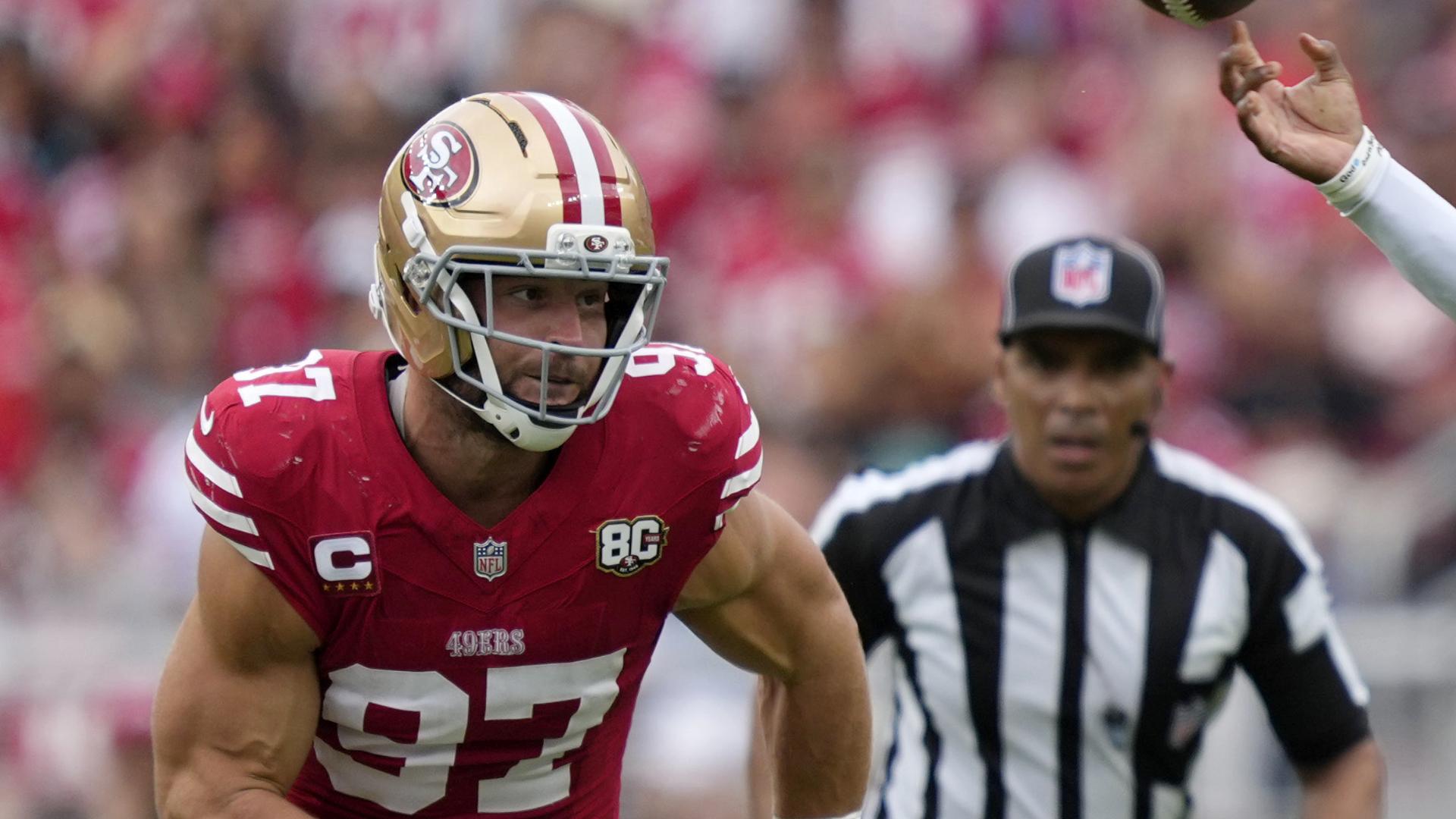 Nick Bosa suffers a multi-week calf injury