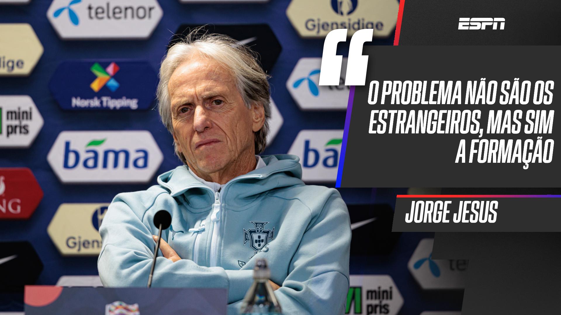 Jorge Jesus discorda de mudança na regra de estrangeiros no futebol brasileiro: 'Não é isso que vai mudar'; VEJA