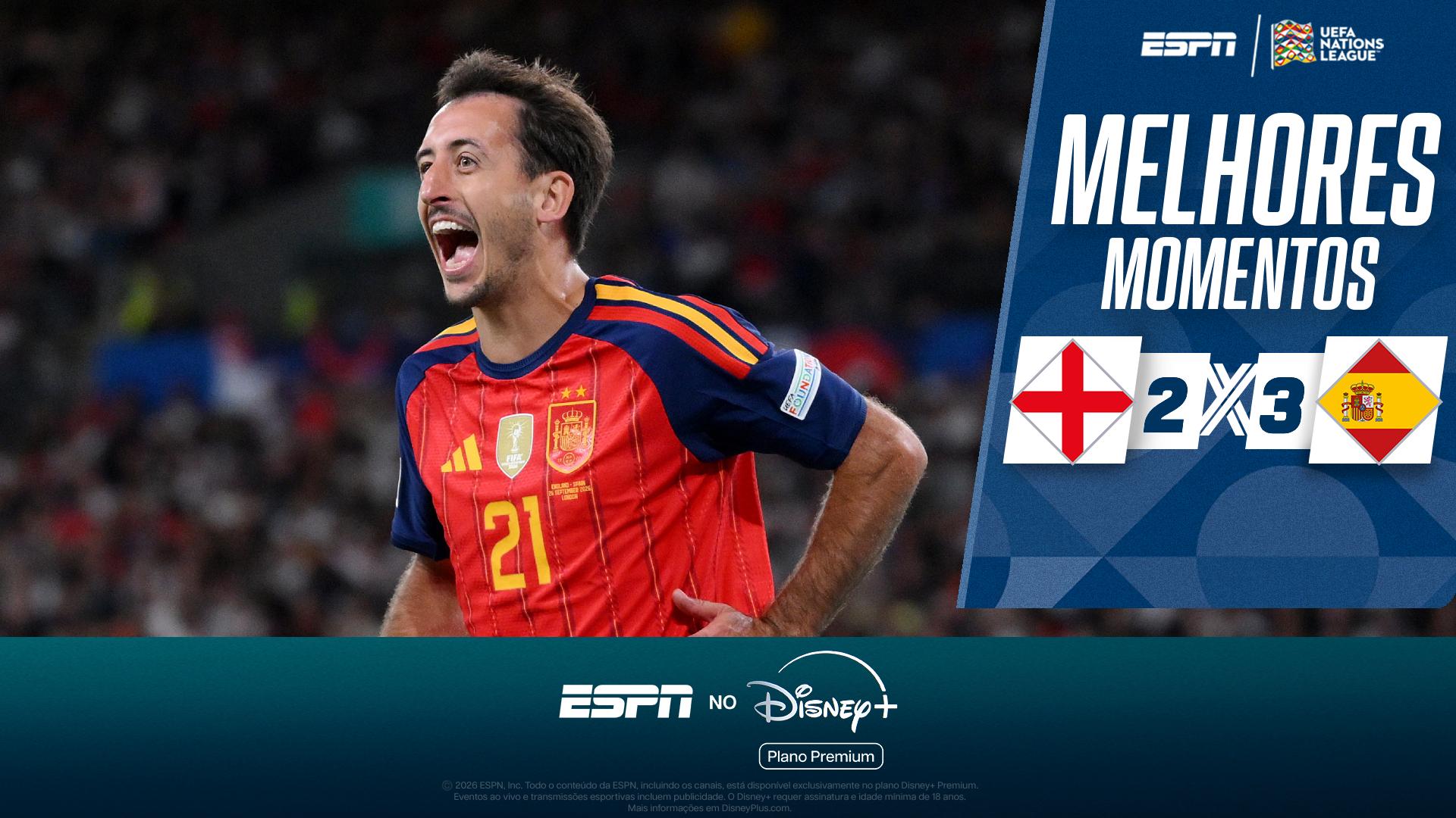 Espanha vence Inglaterra em jogo de duas viradas em Wembley, na estreia da Nations League; VEJA como foi