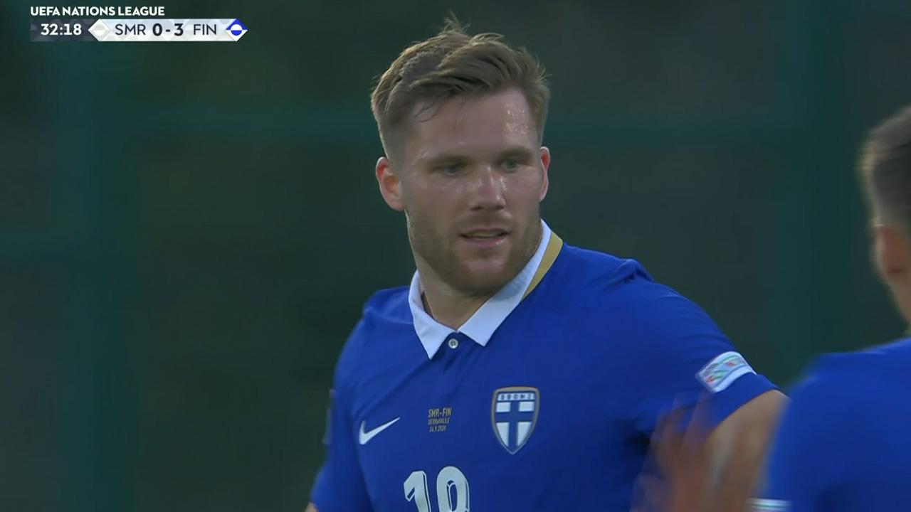 Partido liquidado: Kallman firmó el 3-0 ante San Marino