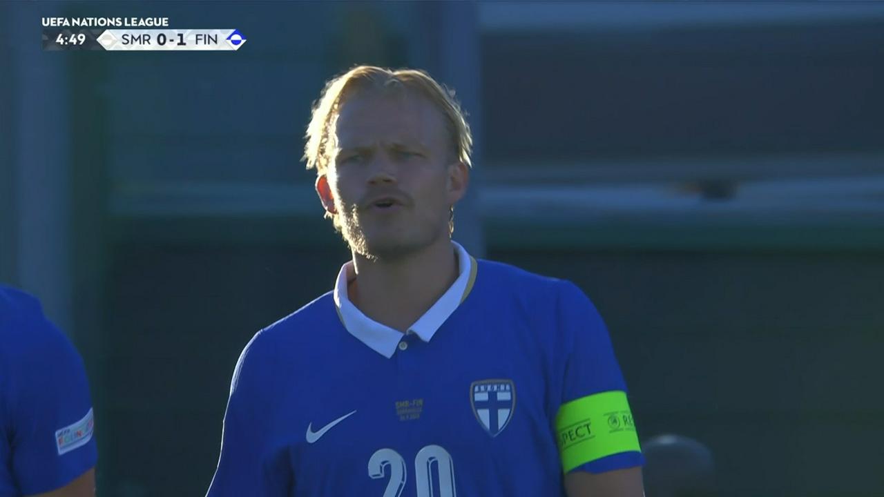 Pohjanpalo capturó un rebote y puso el 1-0 ante San Marino en la Nations League