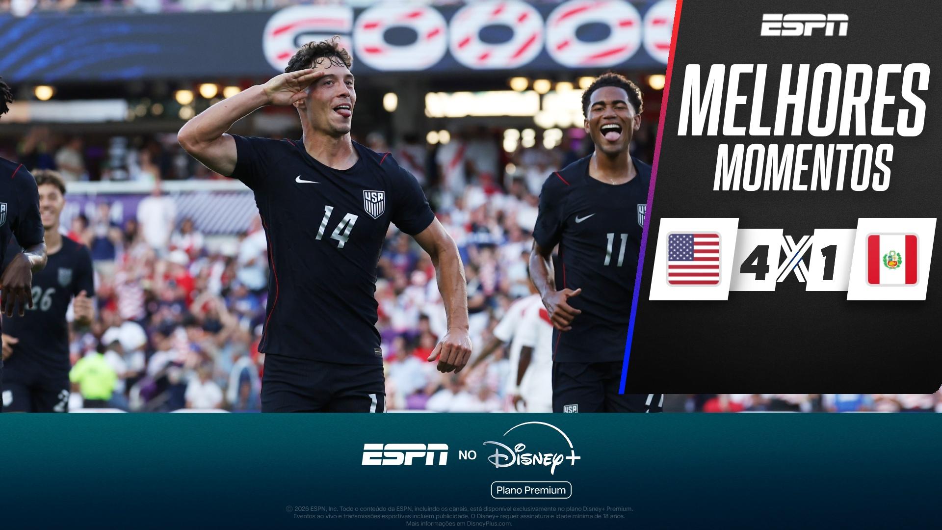 Estados Unidos goleiam o Peru por 4 a 1 em amistoso internacional; VEJA os melhores momentos
