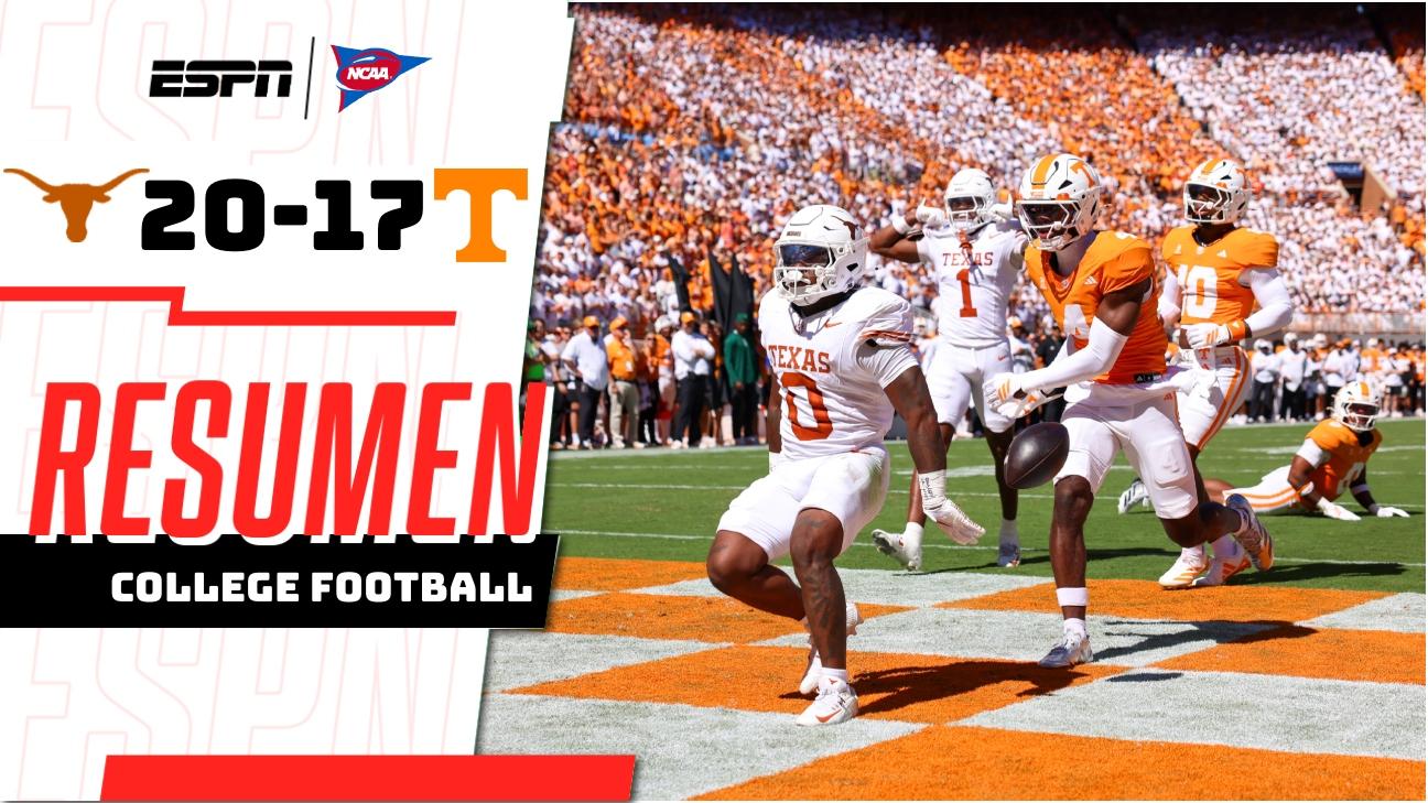 Texas aguanta ante el intento desesperado de Tennessee y se lleva la victoria