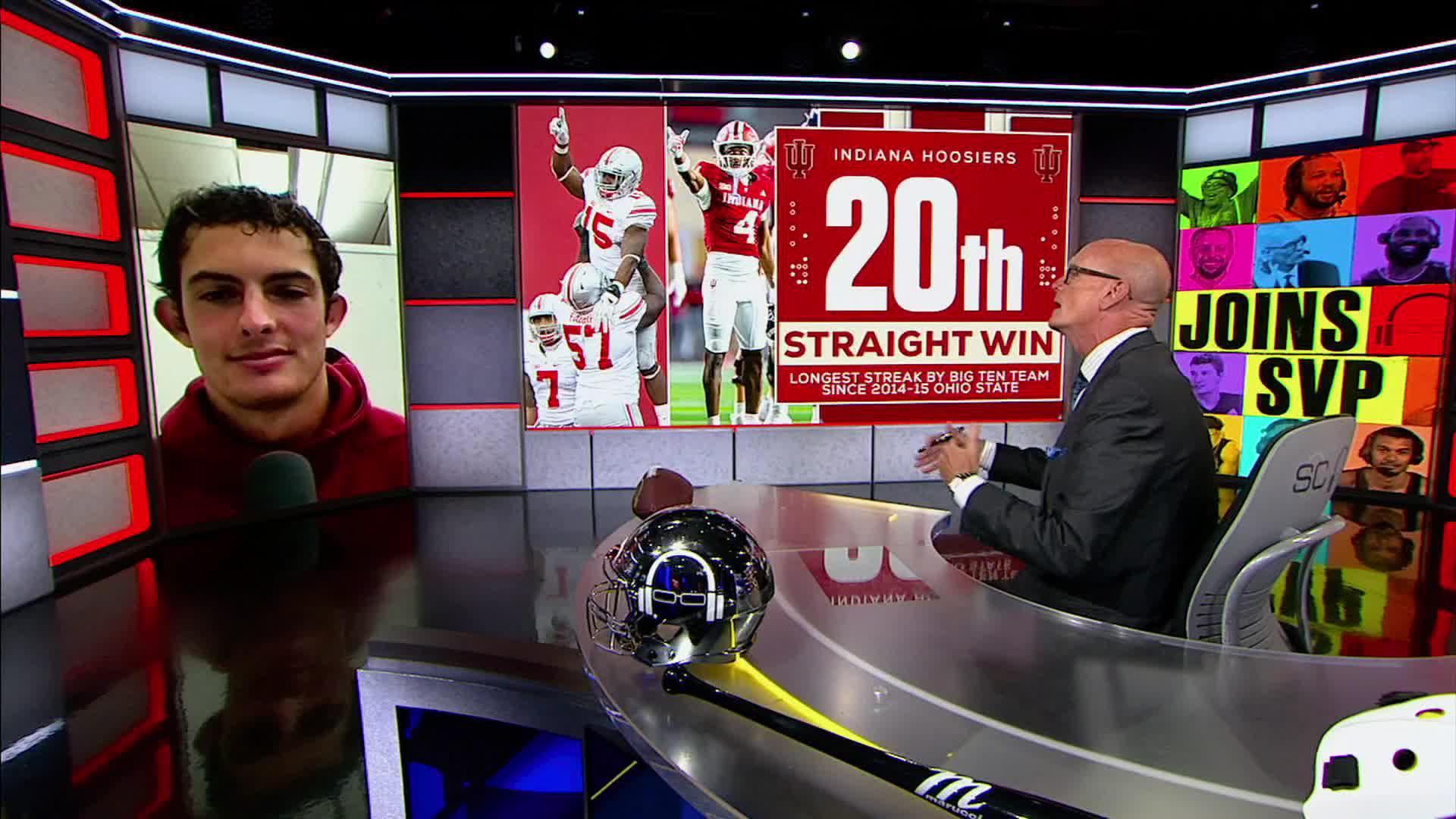 Indiana WR Charlie Becker 'grateful' after Indiana's 20th straight win