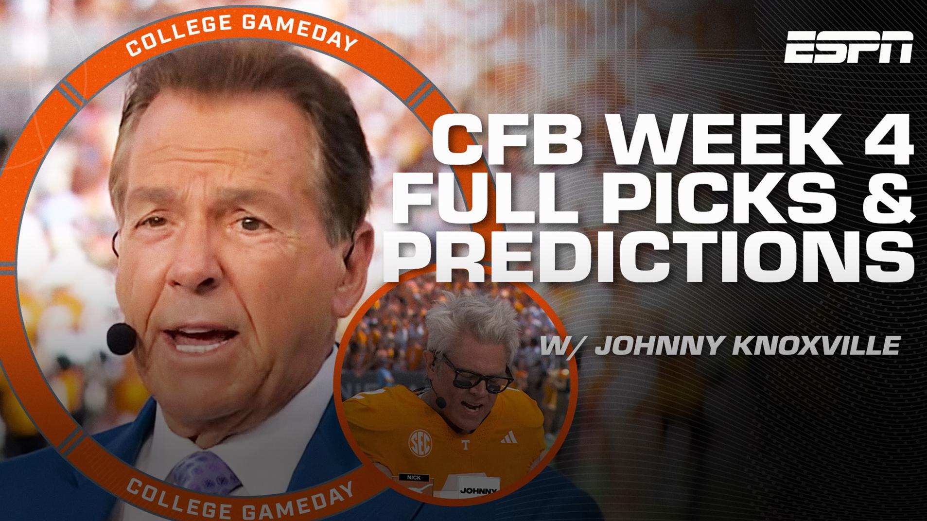 WEEK 4 GAMEDAY PICKS Nick Saban confident the goalpost is SAFE from the river!