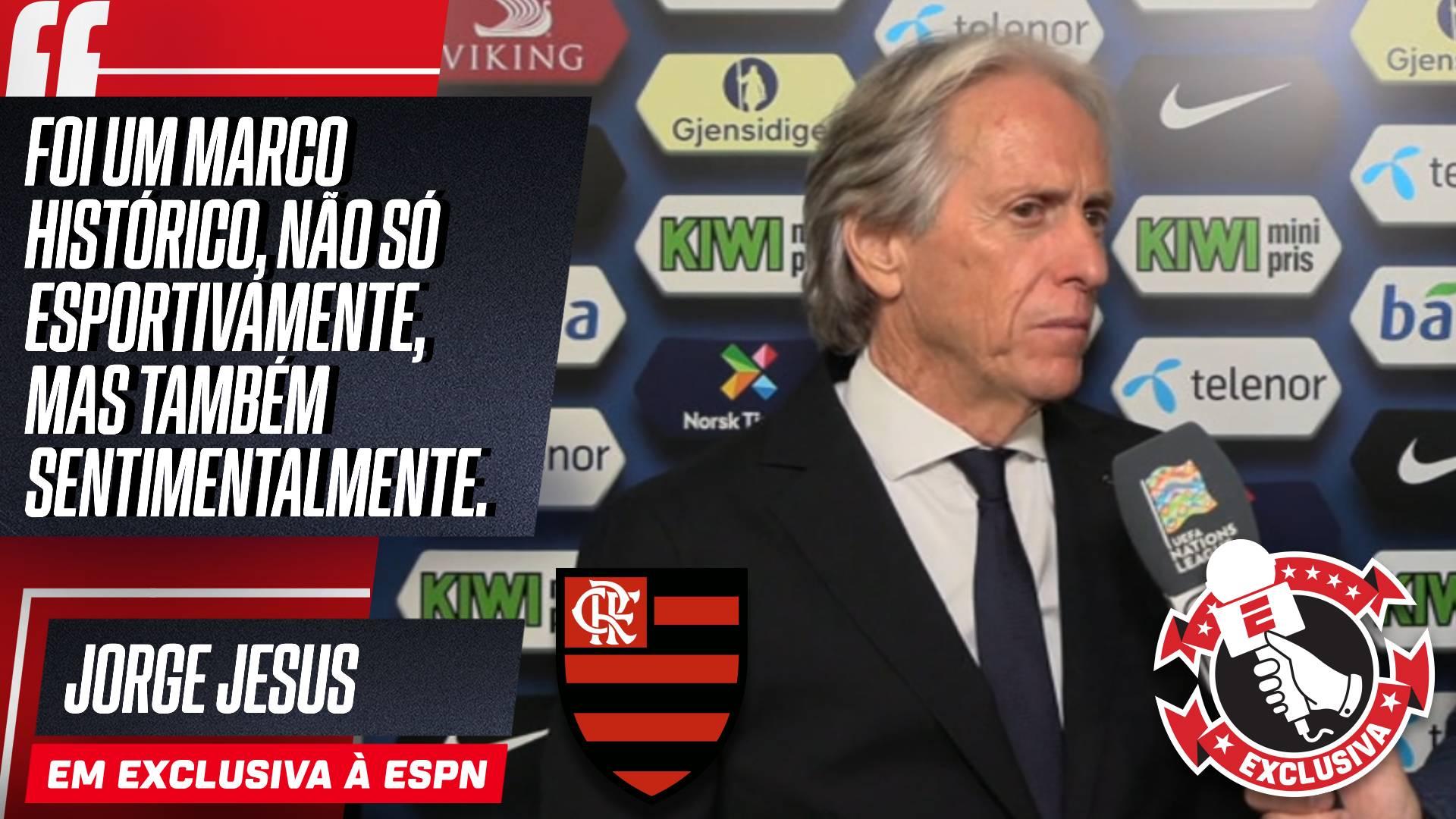 Jorge Jesus se declara ao Flamengo, responde se já pensou em voltar e diz: 'Talvez o melhor período da minha carreira'