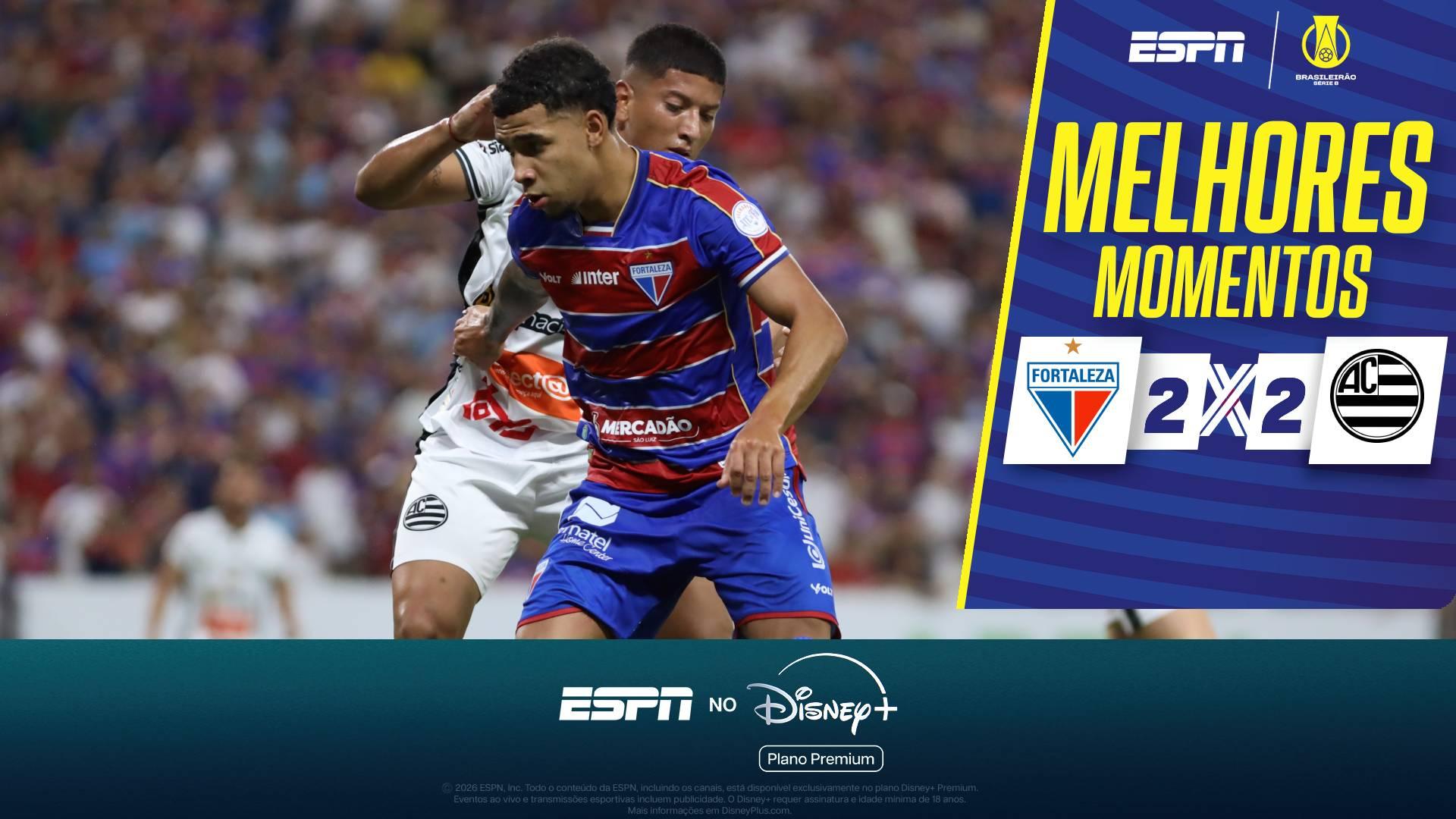 Fortaleza chega a virar, mas leva empate do Athletic e segue na caça à liderança da Série B; melhores momentos