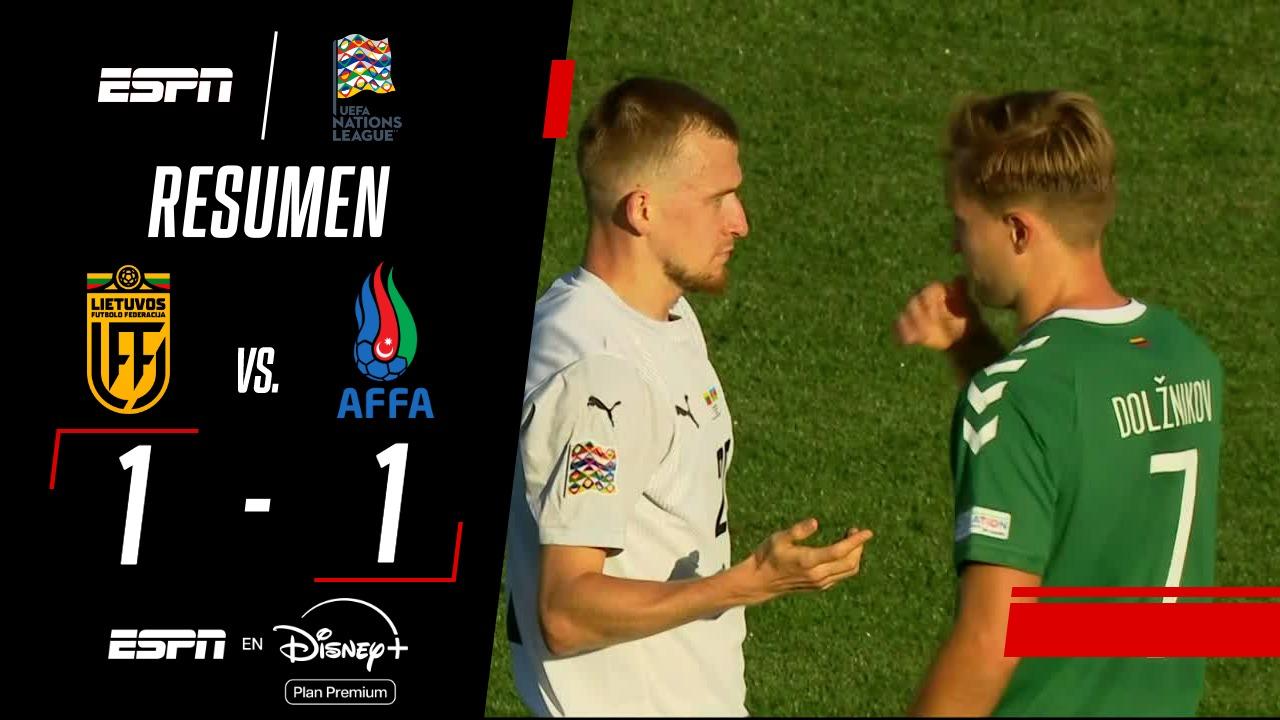 Lituania y Azerbaiyán igualaron en la Nations League
