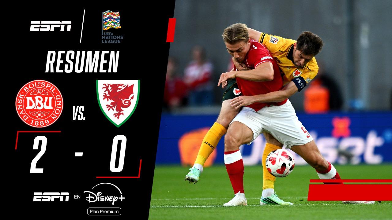 Dinamarca se hizo fuerte de local y le ganó a Gales en la Nations League