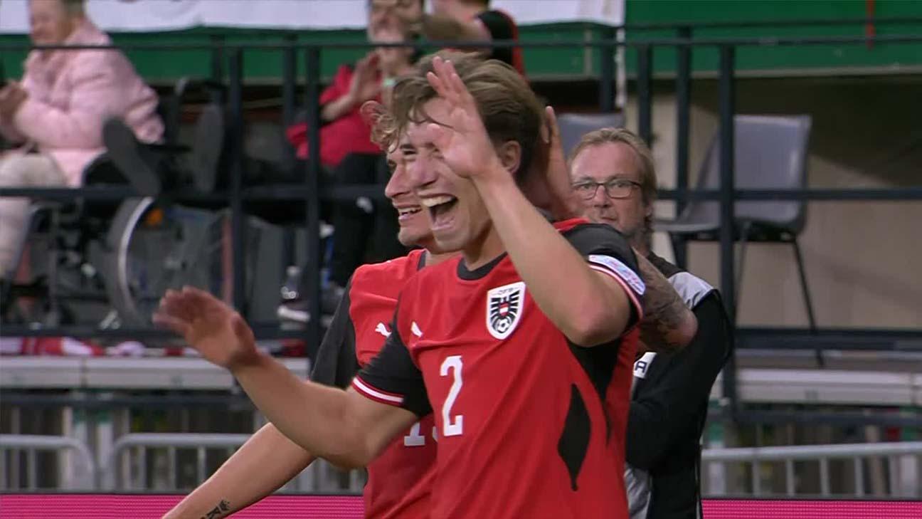 ¡Cabezazo y gol de Affengruber, la fórmula de Austria para el primero ante Kosovo!
