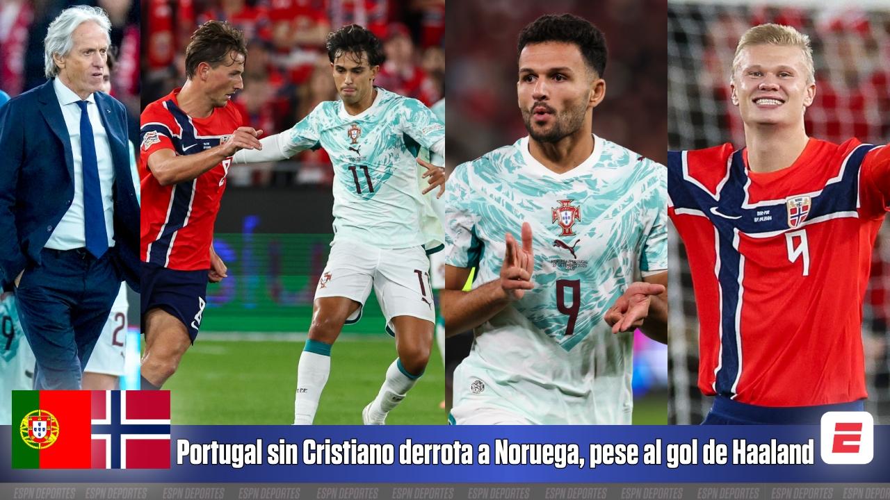 Portugal sin Cristiano derrota a Noruega, pese al gol de Haaland