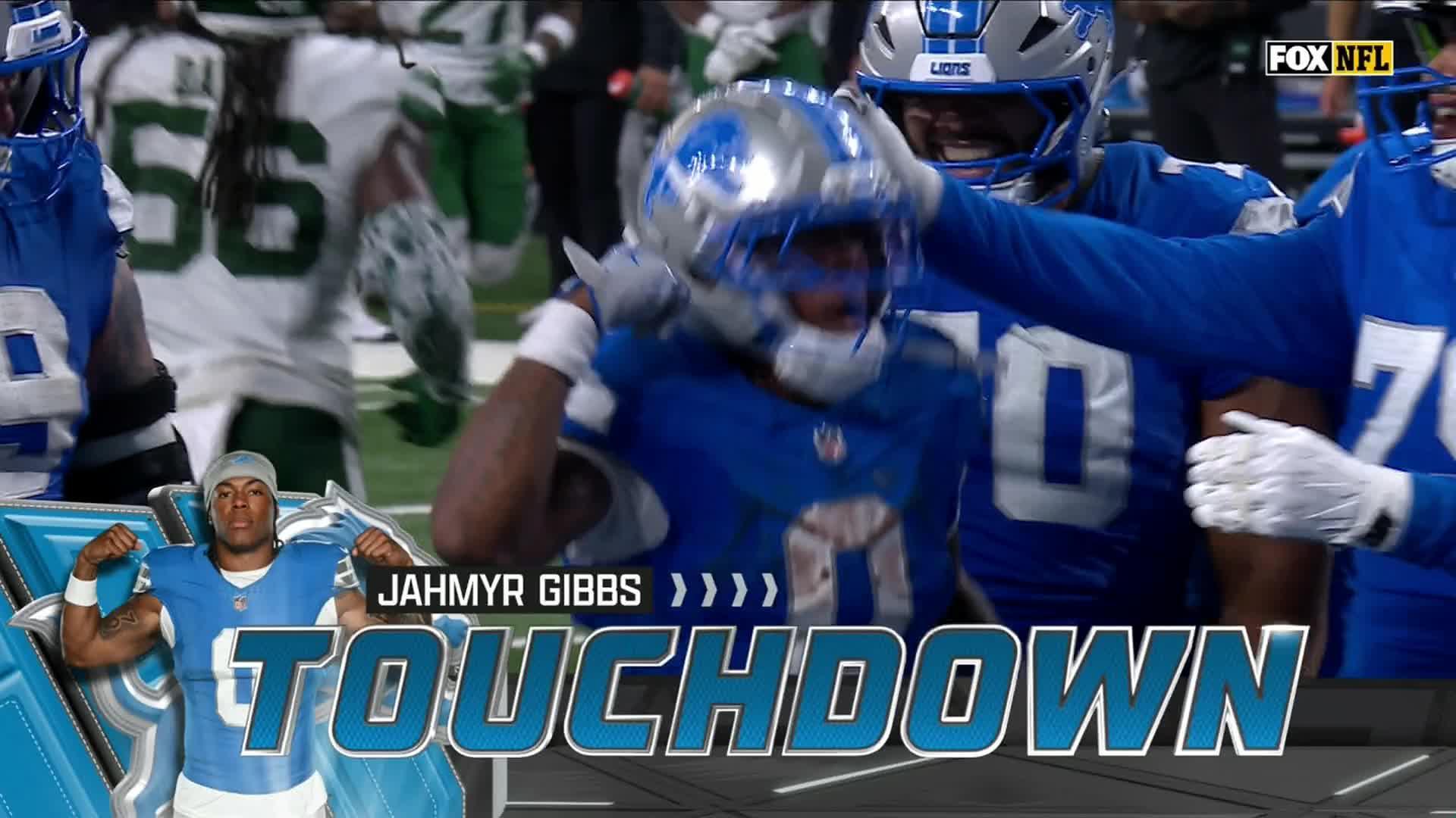 Jahmyr Gibbs impulsa triunfo de Lions sobre los Jets