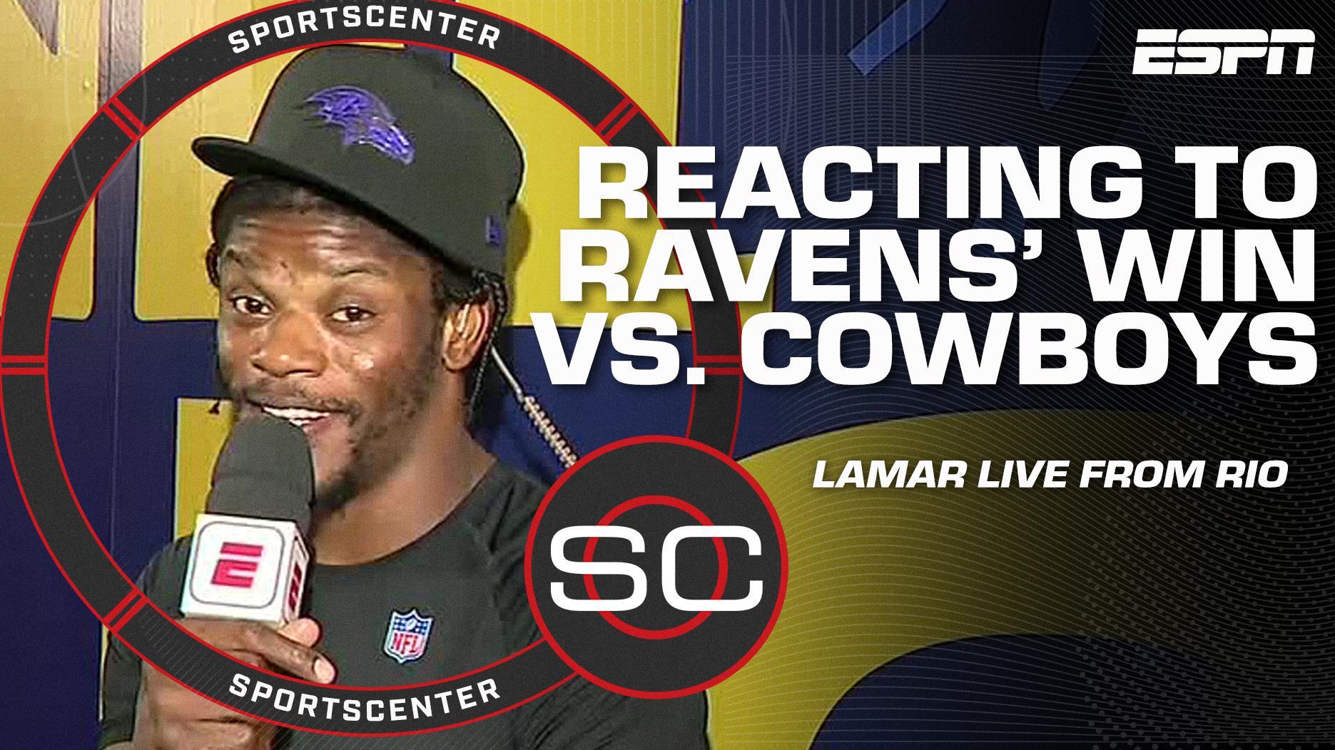 Lamar Jackson recaps the Ravens’ last-second win vs. Cowboys in Rio | SportsCenter