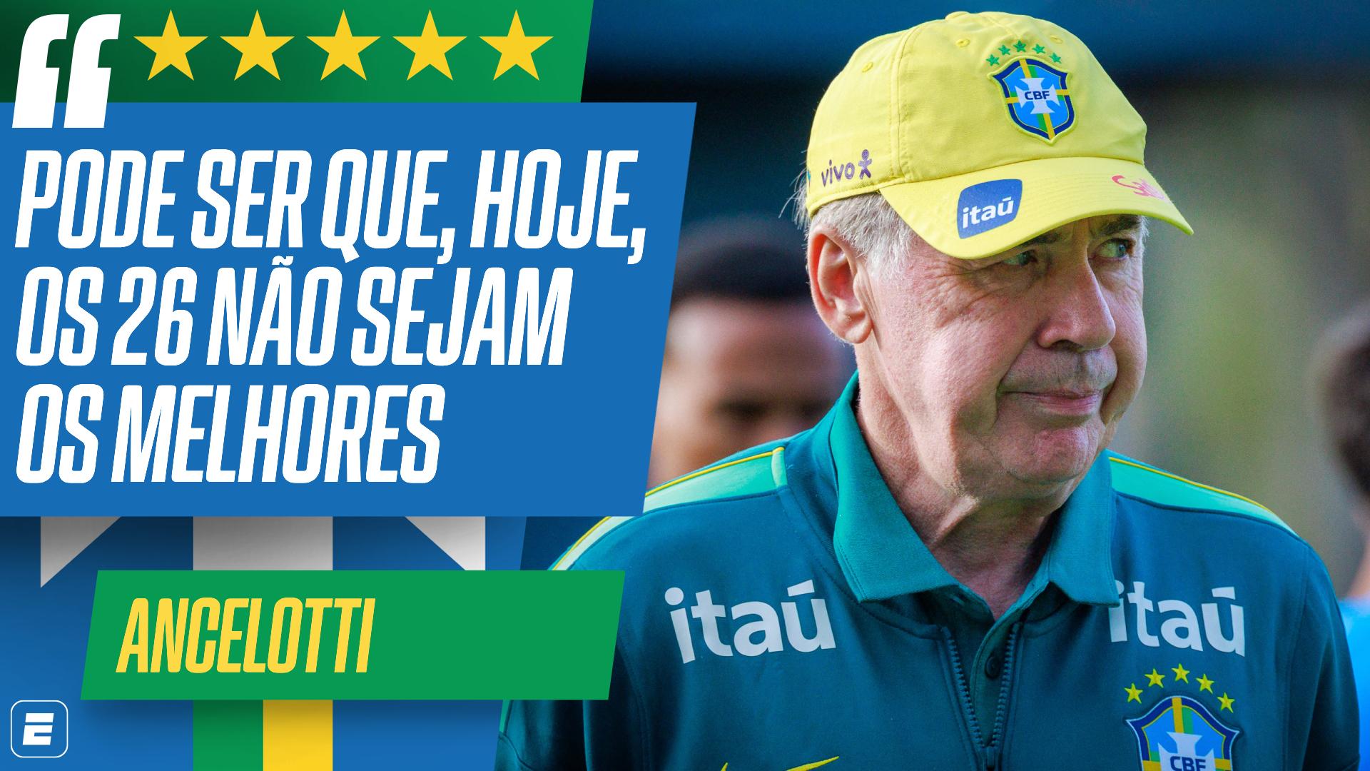Ancelotti revela prioridade da Seleção Brasileira e indica 'novo caminho' das convocações: 'Se pensarmos que é bom para nós, vamos chamar'