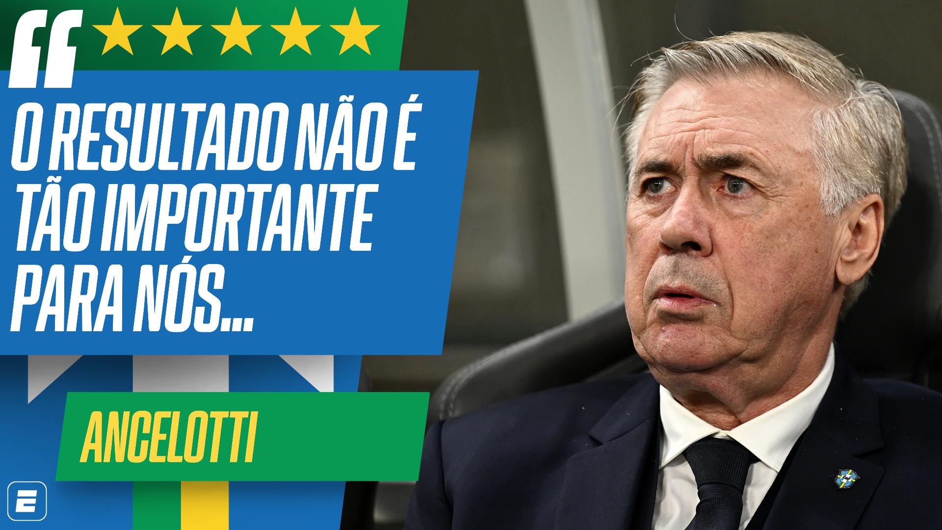 Ancelotti minimiza importância de resultado contra Austrália e alerta: 'Não quero cometer erros'
