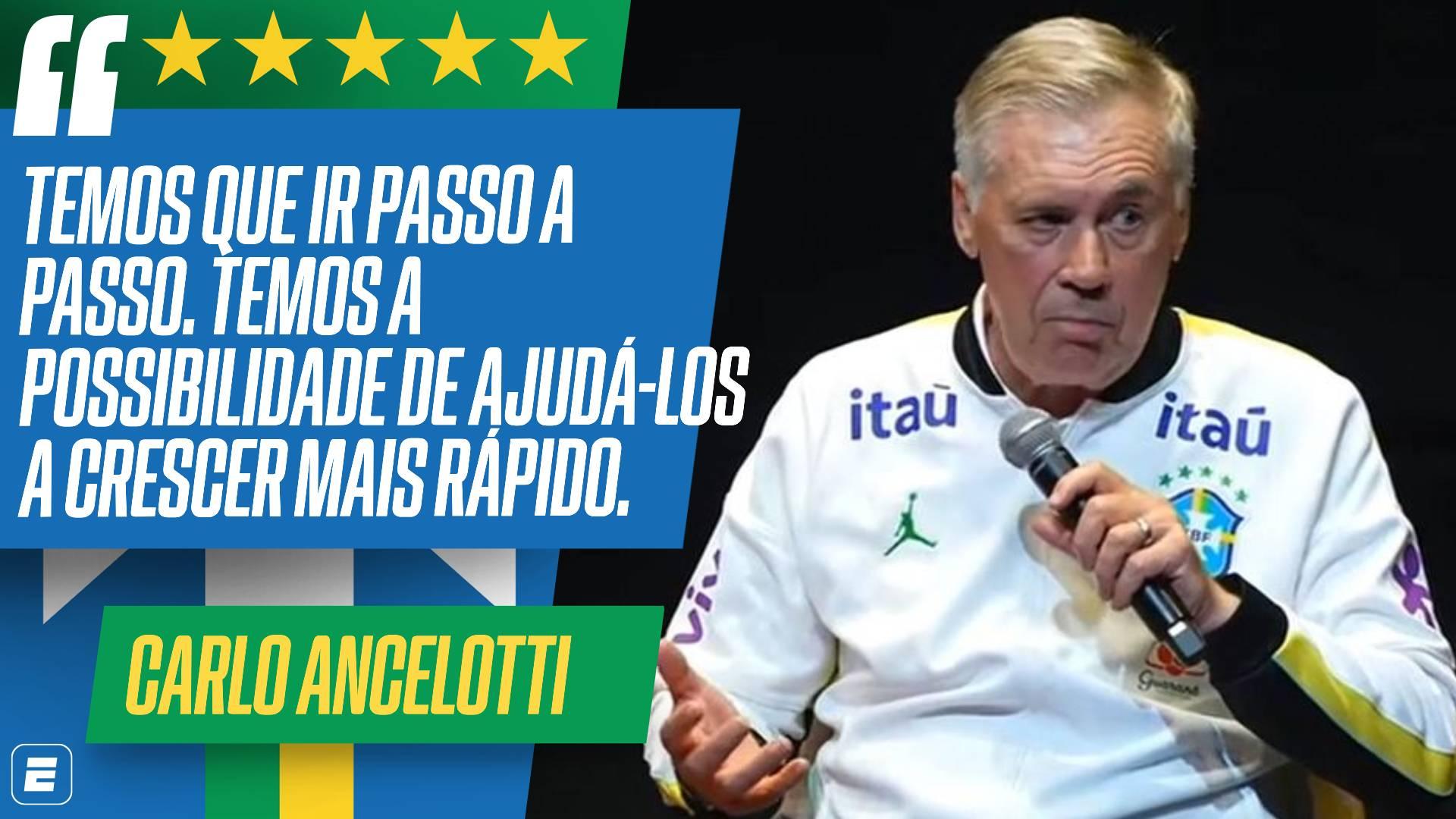 Novo ciclo na Seleção Brasileira? Ancelotti fala sobre próxima Copa do Mundo: 'A velha geração se foi, temos que construir uma nova'