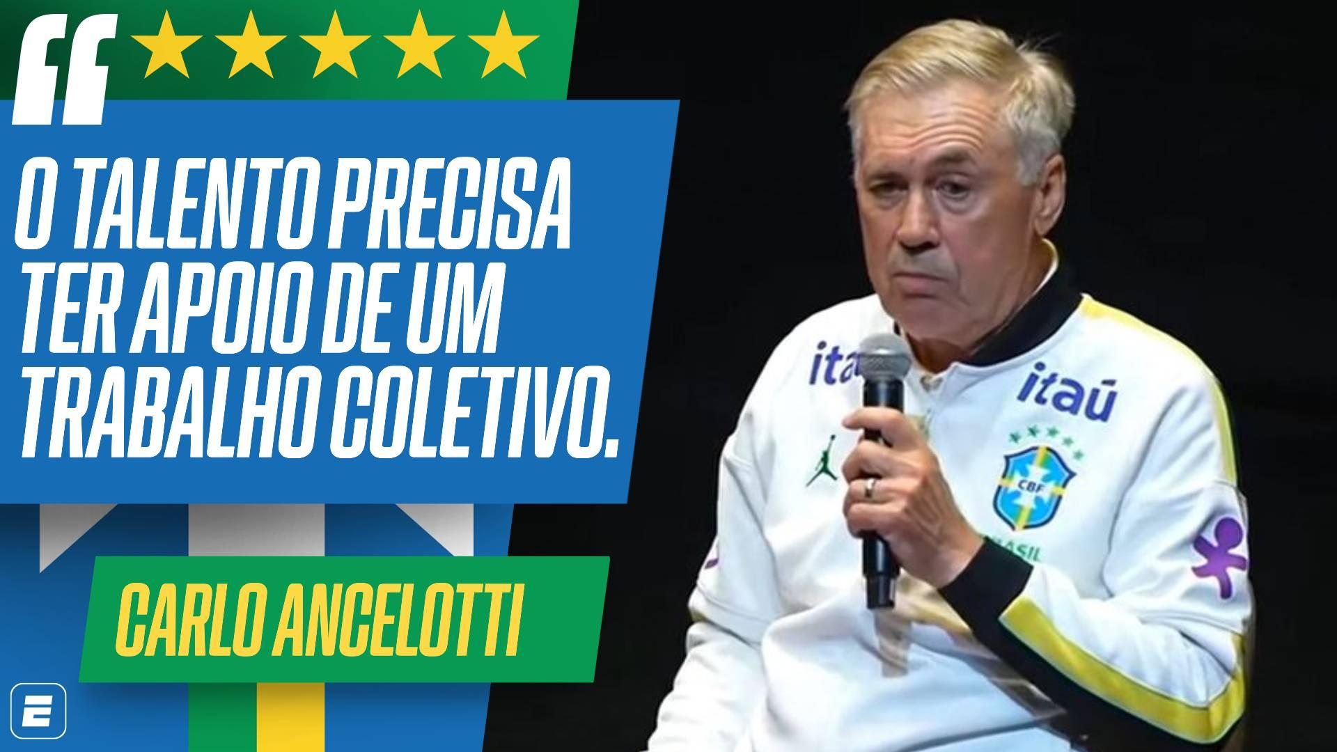 Diferença geracional? Ancelotti fala sobre Brasil ter atletas promissores, e destaca: 'Talento de agora é diferente de anos atrás'