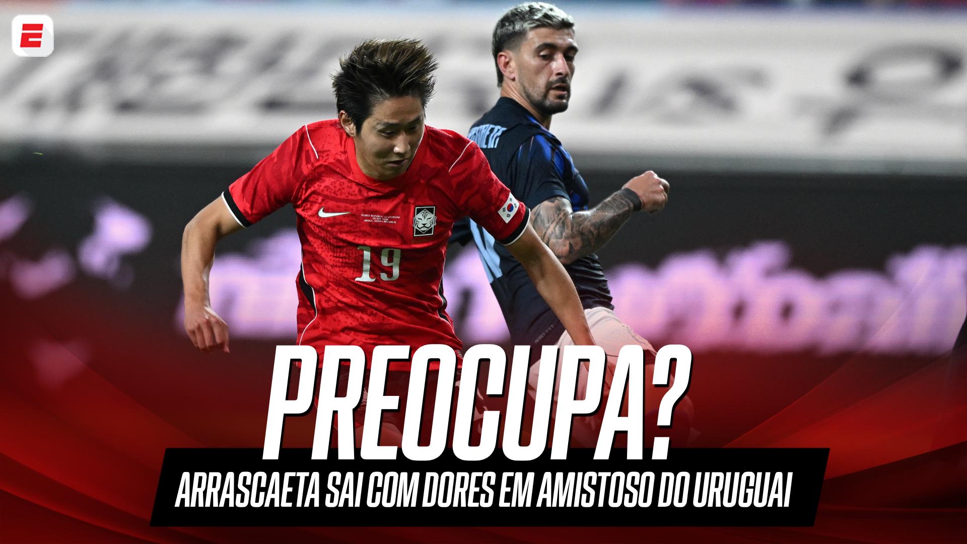 Arrascaeta marca e dá assistência em amistoso pelo Uruguai, mas é substituído com dores; VEJA como foi