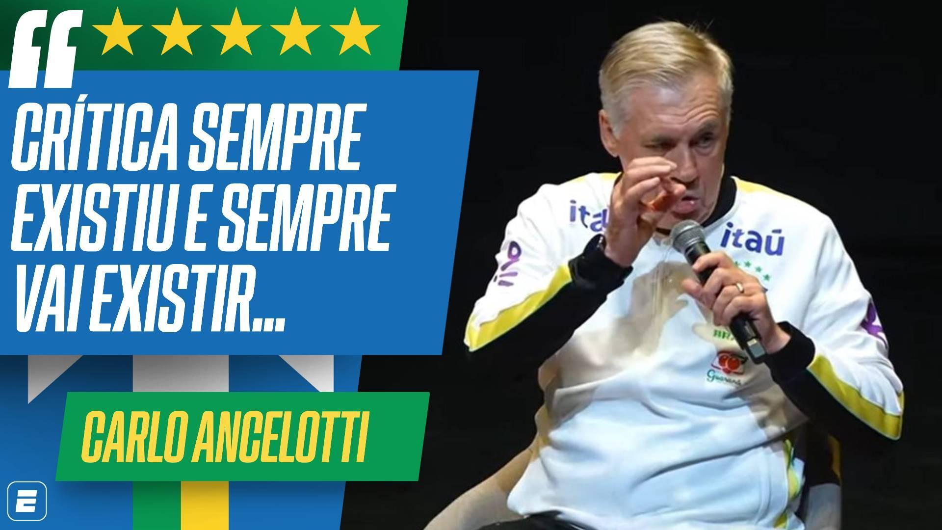 Ancelotti responde sobre pressão no comando da Seleção Brasileira: 'A crítica pode afetar o que tenho para o futuro? Zero'