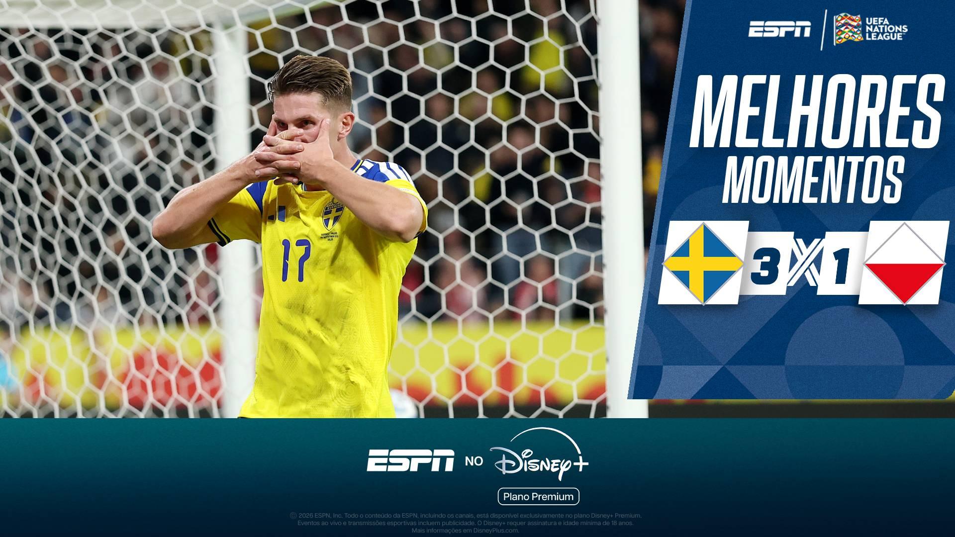 Gyokeres decide, vence 'batalha' contra Lewandowski, e Suécia vence a Polônia na Nations League; veja os melhores momentos