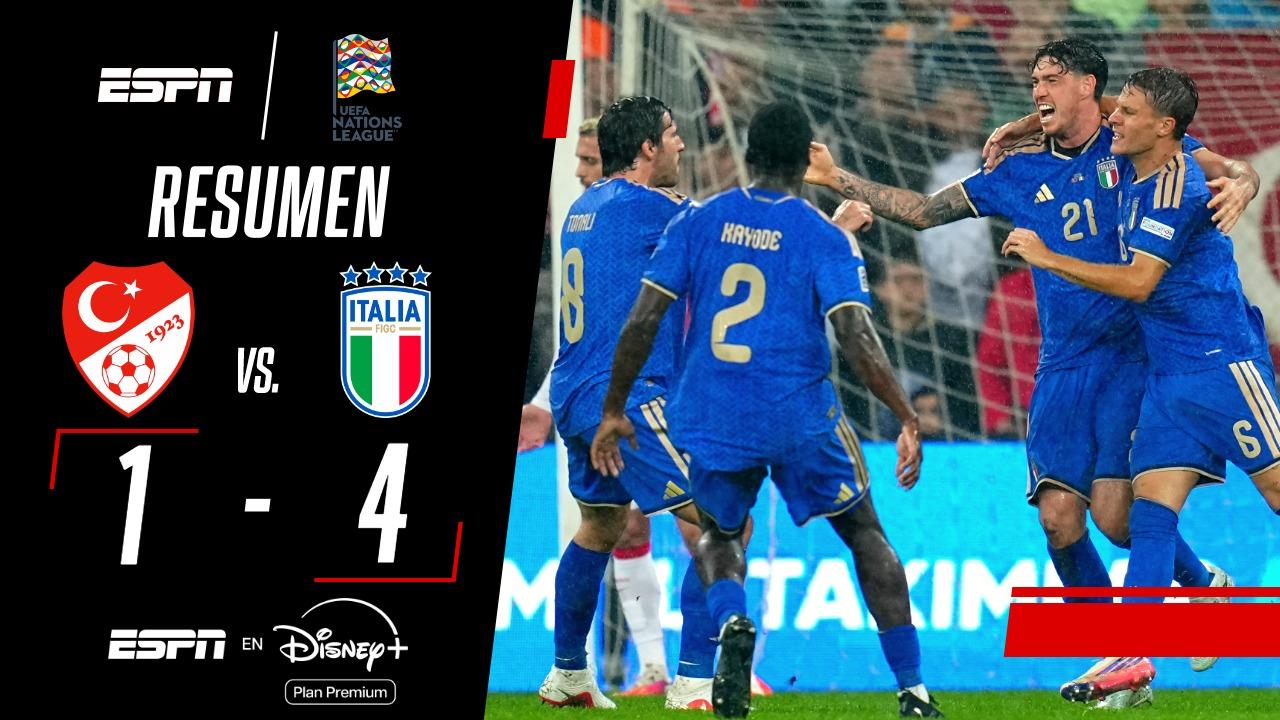 ¡Italia goleó a Turquía 4-1 en la UEFA Nations League!