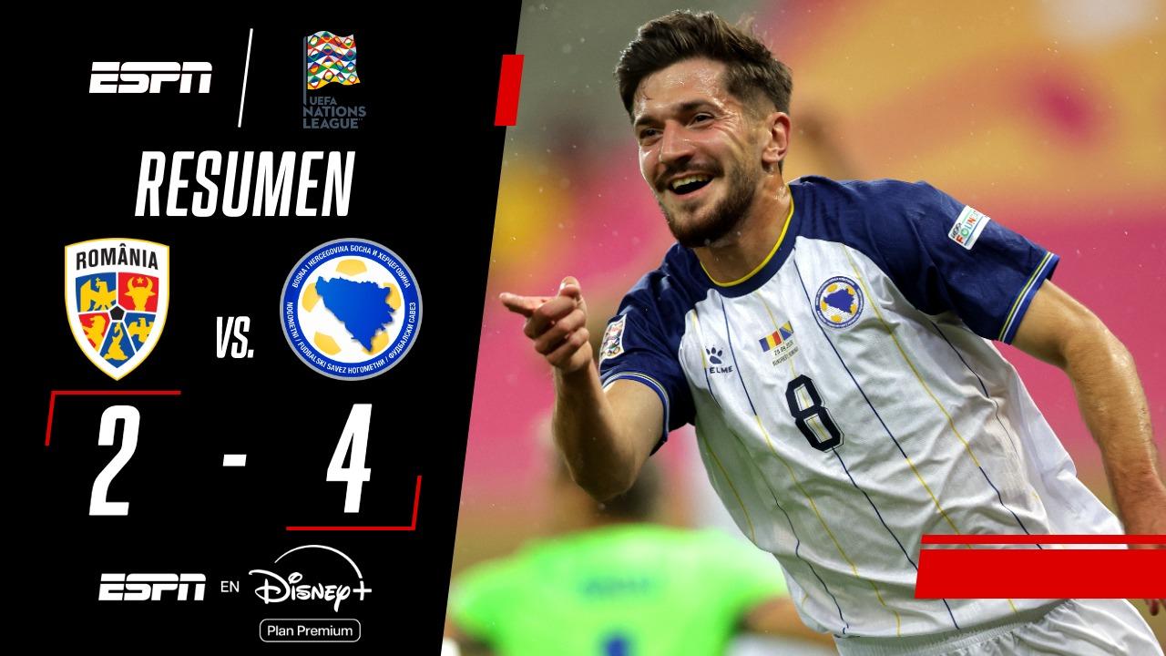 ¡Lluvia de goles, Bosnia venció 4-2 a Rumania!