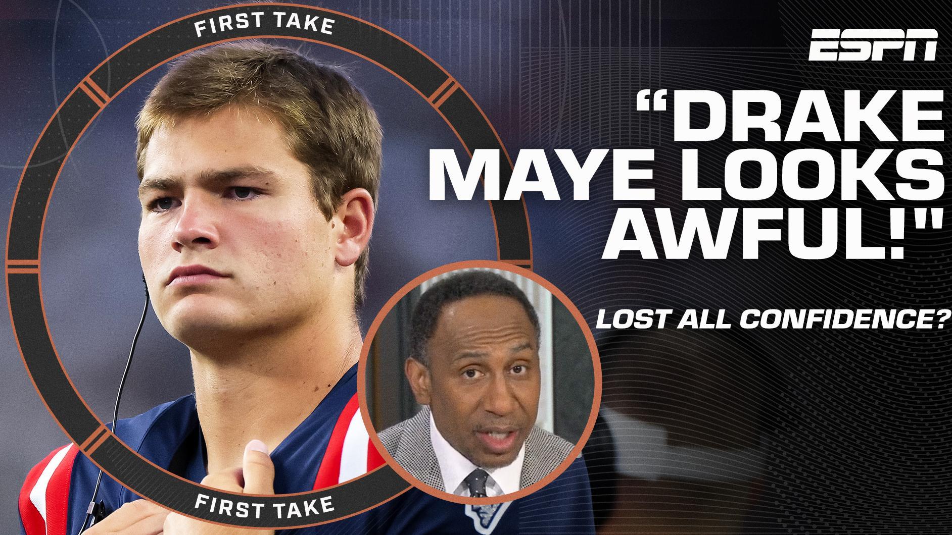 Stephen A. isn't concerned for Drake Maye, but indicates his struggles aren't 'anything new!'