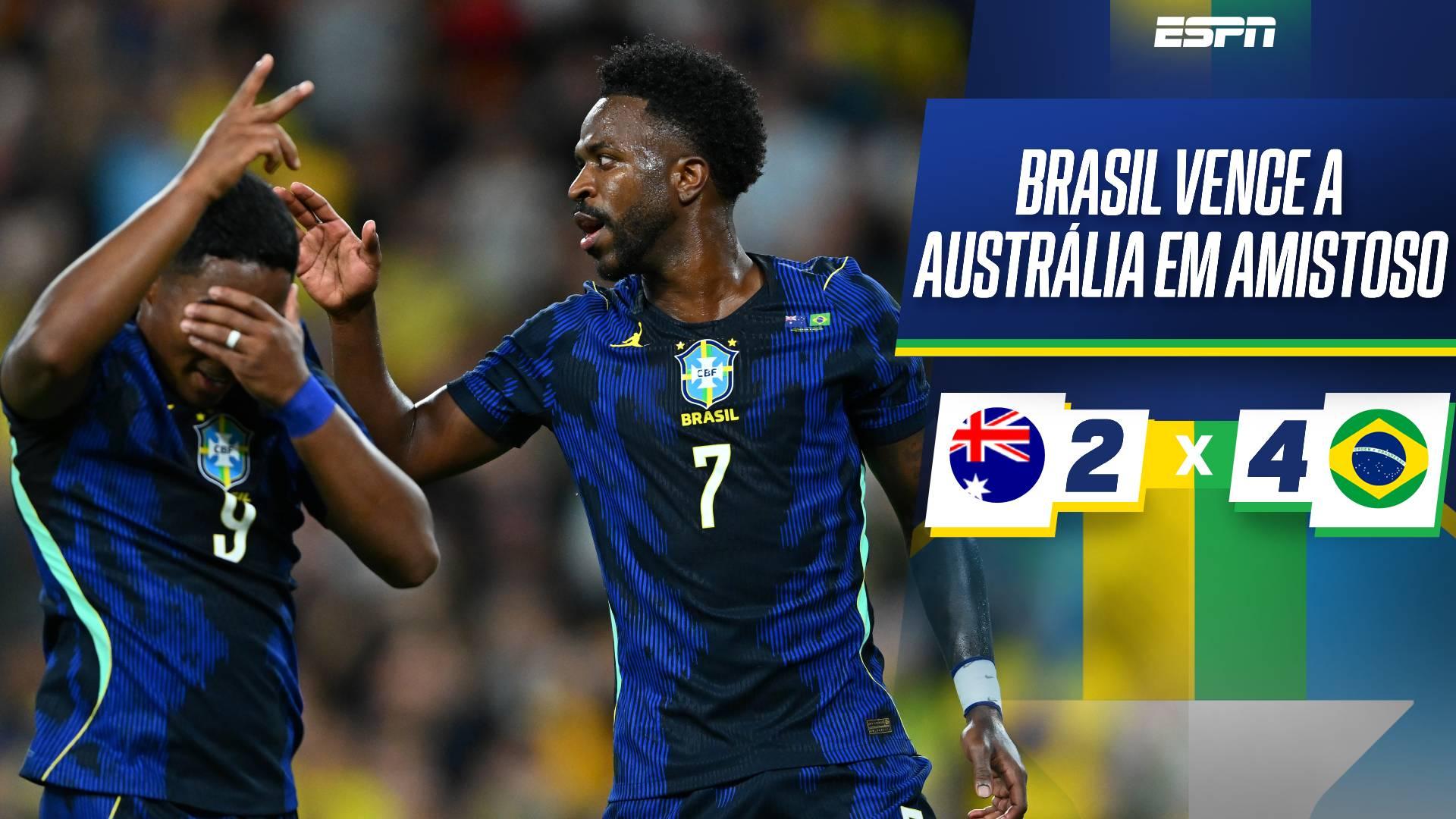 Vini Jr e Raphinha marcam, e Brasil vence a Austrália em amistoso; VEJA como foi