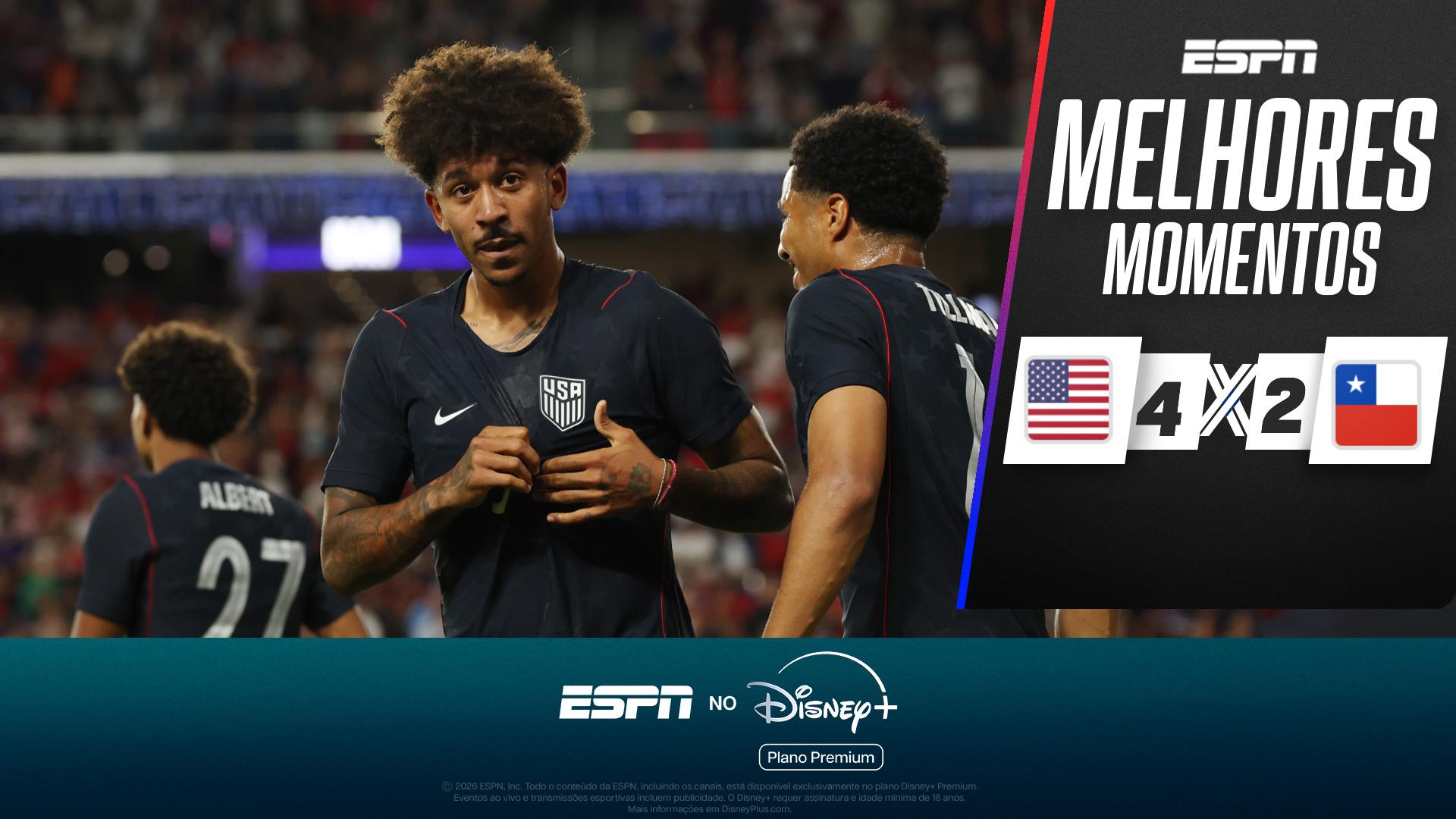 Estados Unidos supera susto, domina Chile e vence amistoso de virada por 4 a 2; VEJA como foi