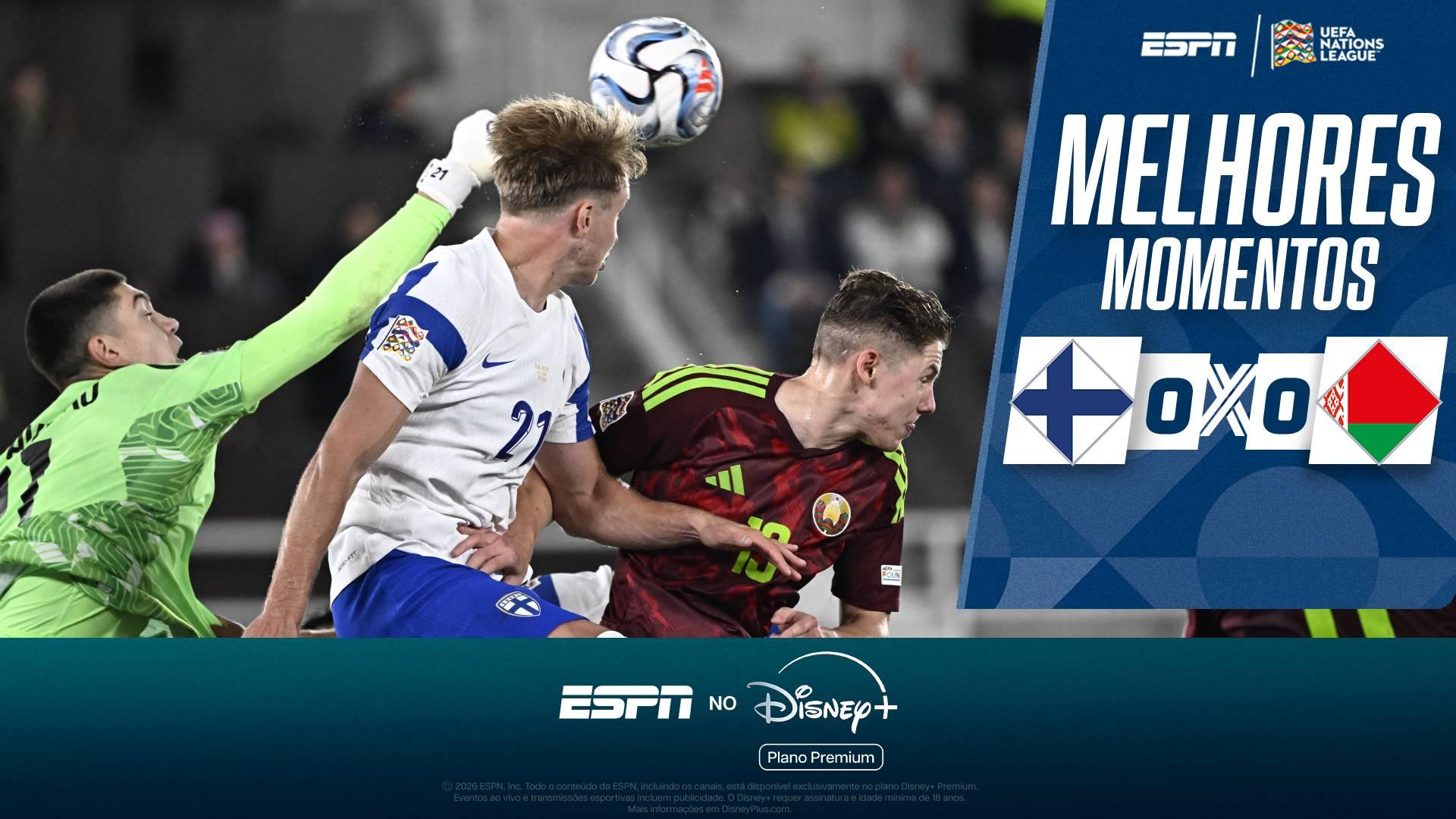 Finlândia e Belarus empatam sem gols pela segunda rodada da Nations League; melhores momentos