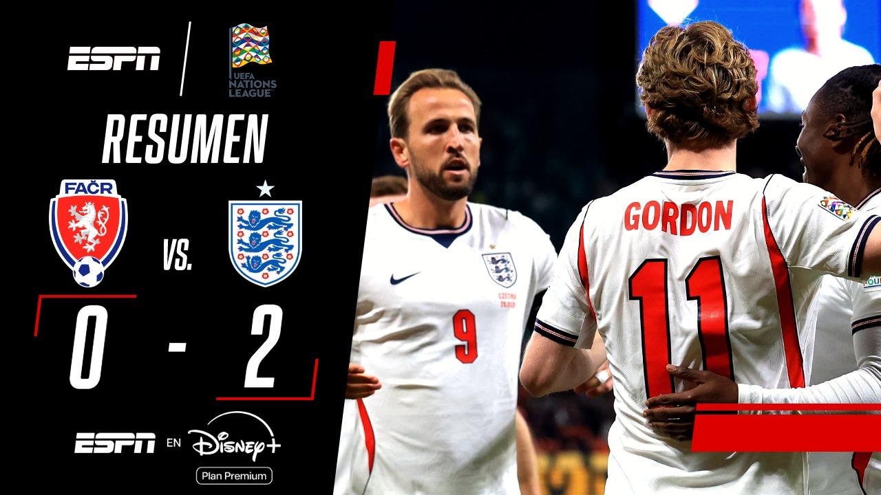 Con goles de Gordon y Kane, Inglaterra se impuso 2-0 en su visita a República Checa