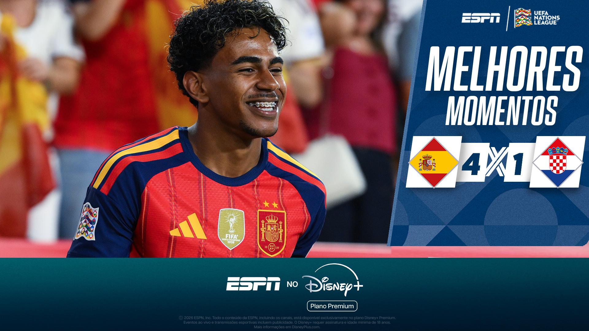Yamal comanda vitória da Espanha contra a Croácia pela Nations League; VEJA os melhores momentos