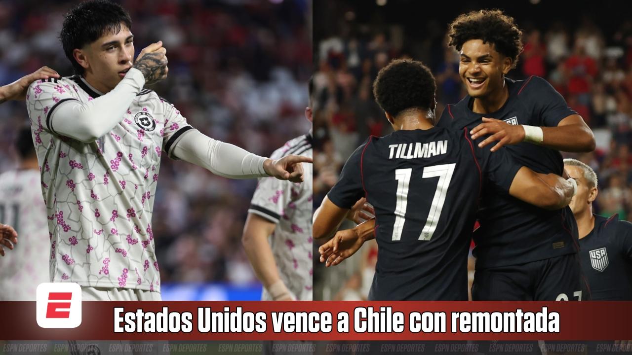 Estados Unidos vence a Chile con remontada