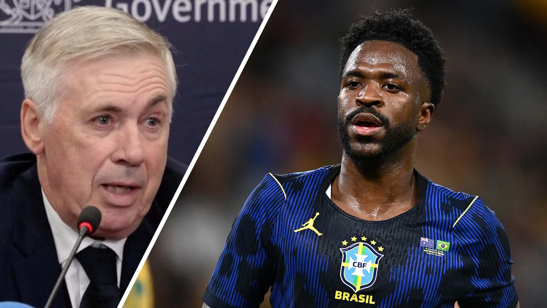 Ancelotti: 'Fundamental' Vinícius Jr. deserves patience with Brazil