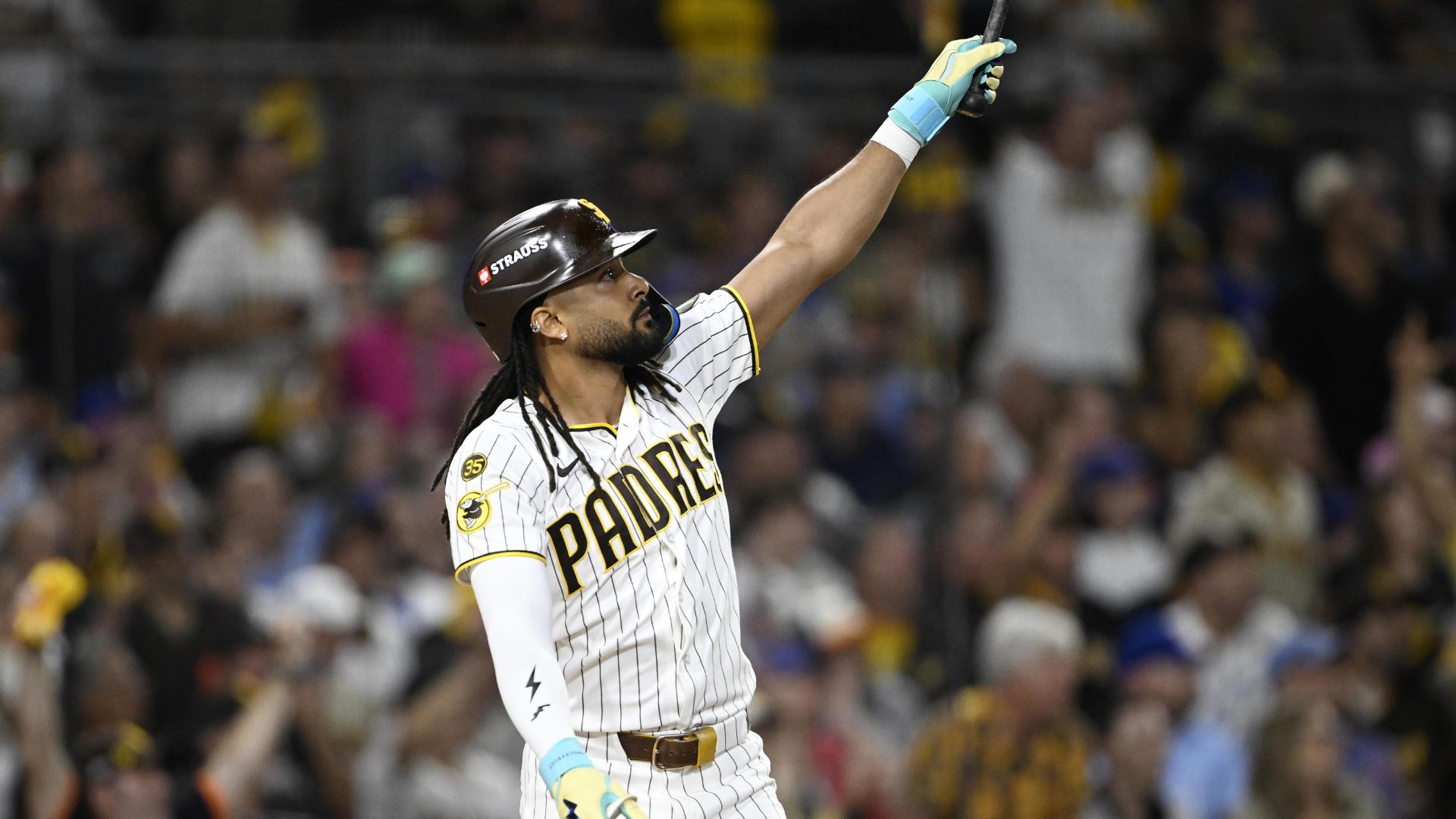 Fernando Tatis Jr. smashes leadoff HR as Padres rout Cubs — Article image accompanying Padres rout Cubs 8-0 in emphatic Wild Card opener with Tatis' leadoff homer, King's no-hit bid on WagerUp Sports News.