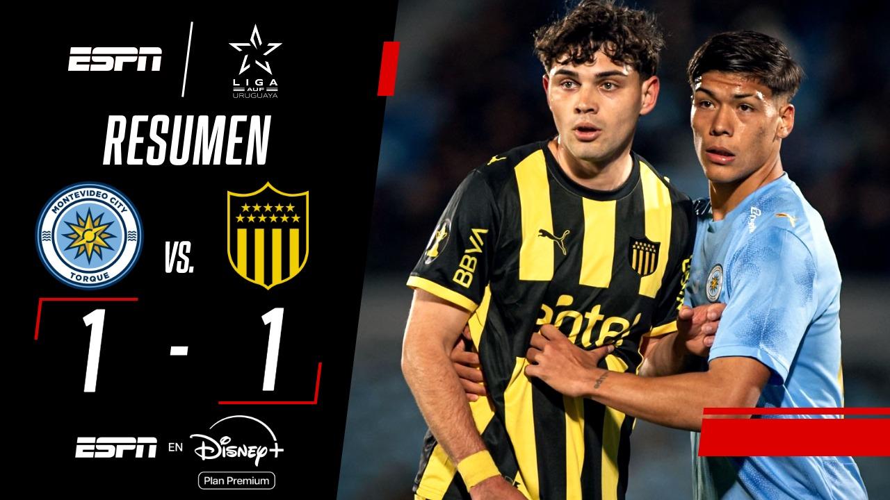 Montevideo City y Peñarol igualaron en un duelo muy luchado