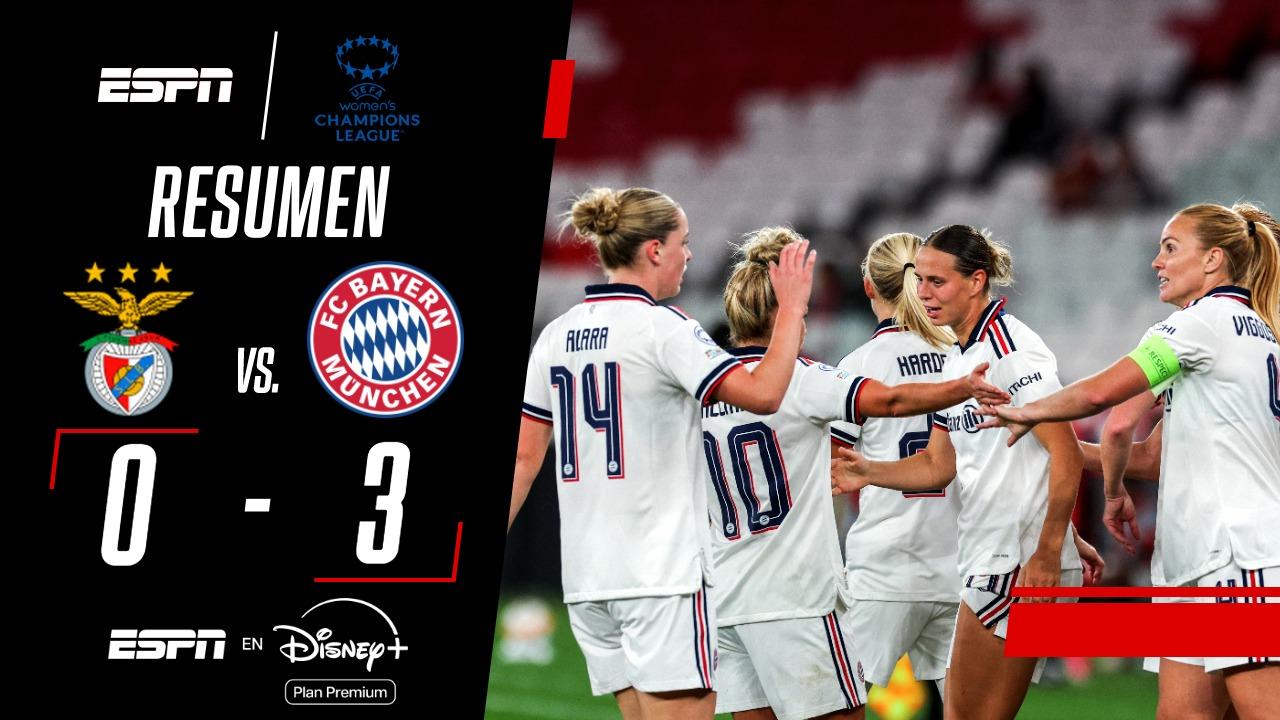 Bayern Munich goleó al Benfica por la Women's Champions League