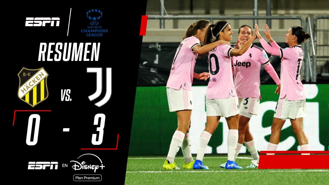 Juventus derrotó 3-0 a Hacken y sumó de a tres en la UEFA Champions League femenina