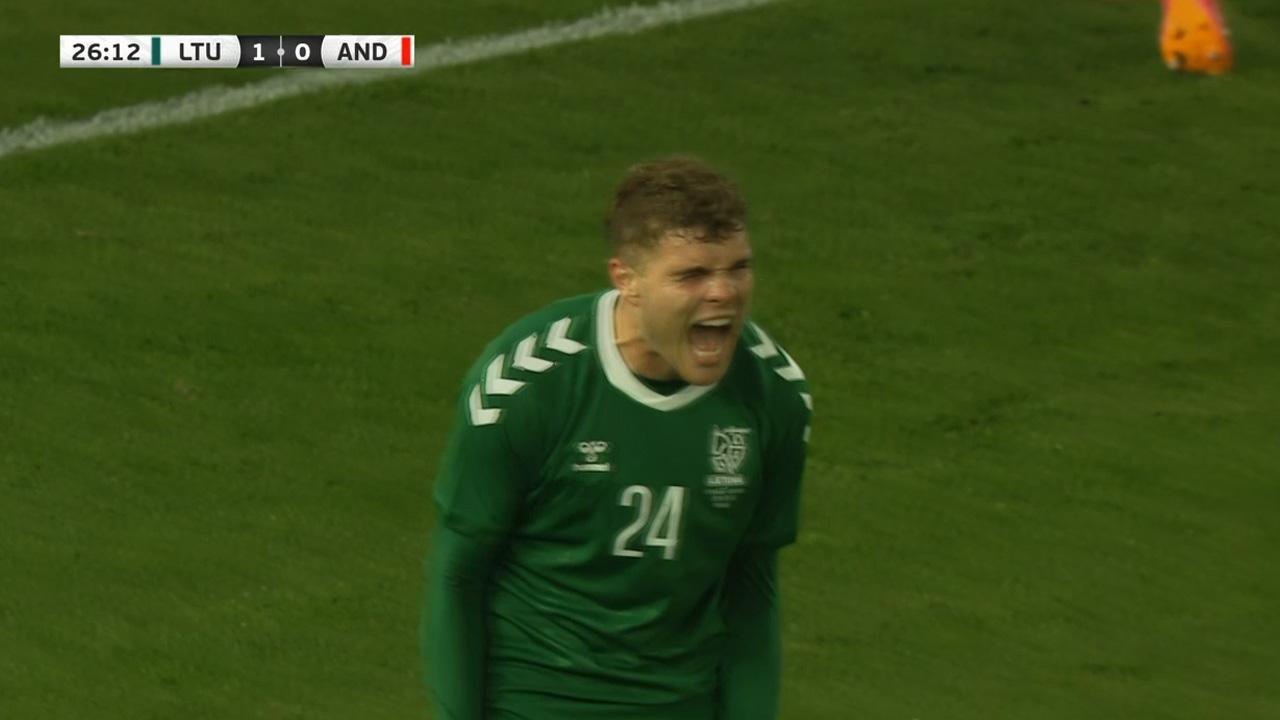 Steponavicius culminó un gran ataque y puso el 2-0 ante Andorra