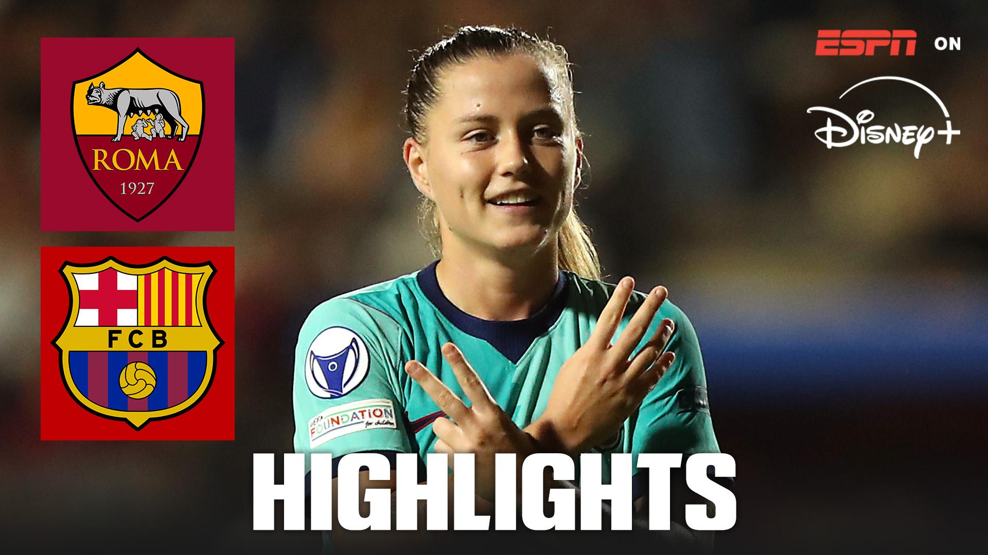 Barcelona thrash AS Roma 6-0 as Bonmatí returns to UWCL