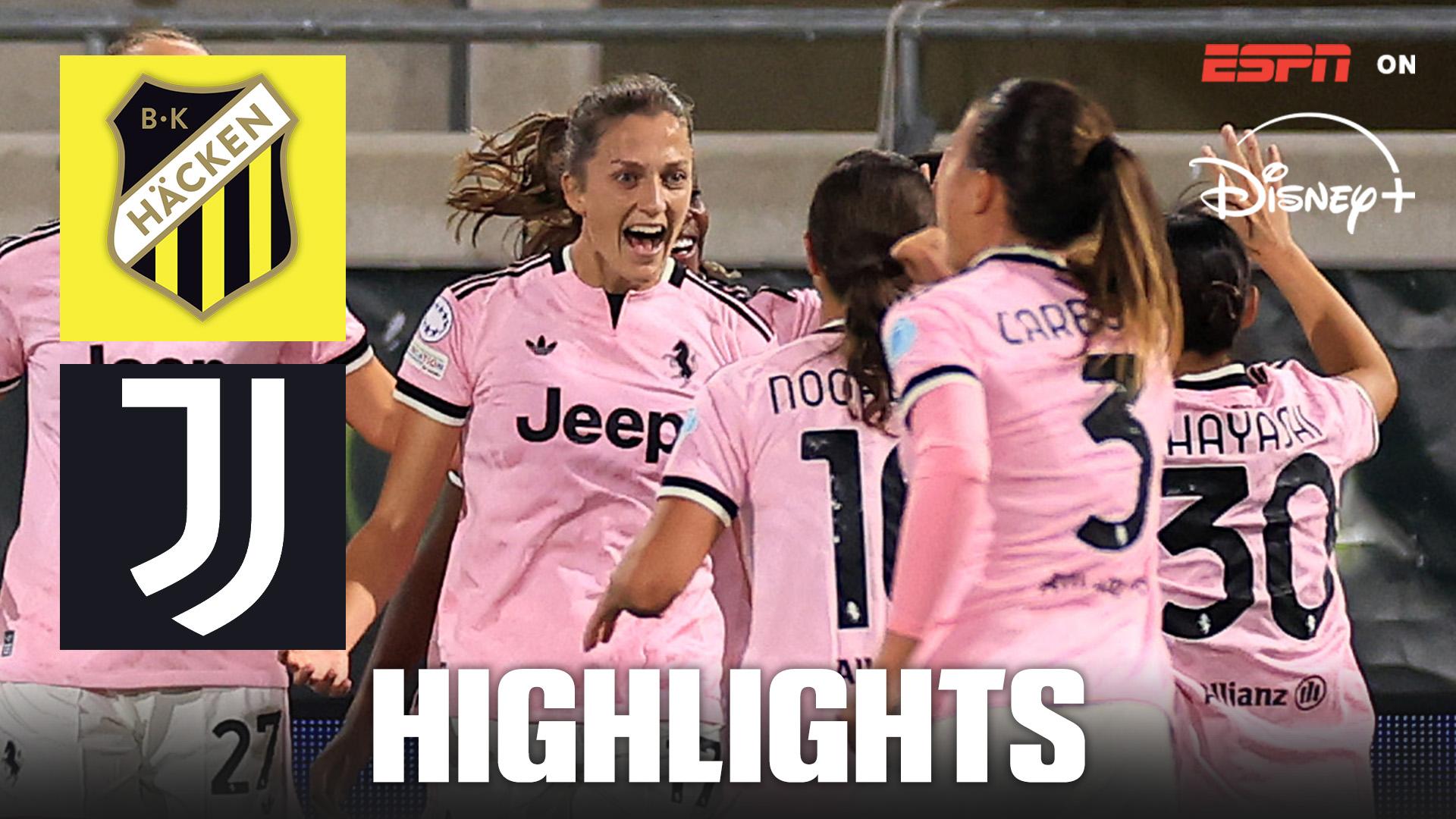 Juventus score three in second half vs. BK Häcken in UWCL