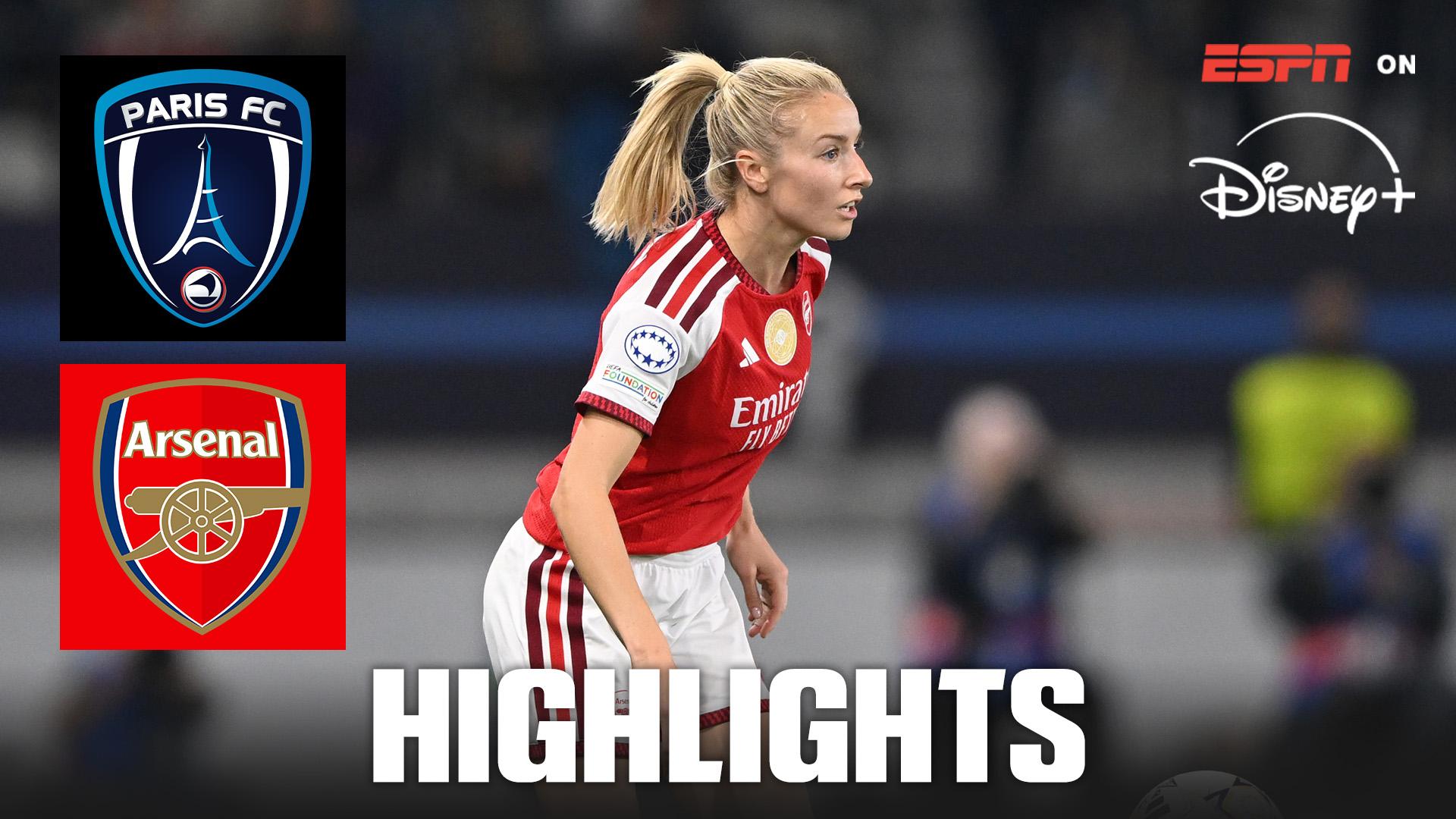 Late penalty drama as Arsenal draw with Paris FC in UWCL