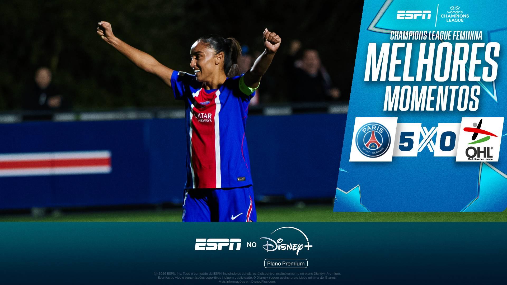 PSG 'atropela' e goleia em primeira vitória na Champions League Feminina; veja melhores momentos